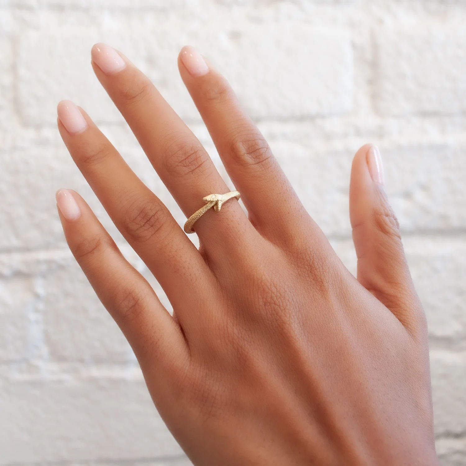 Gold Ouroboros Snake Ring - Image 2