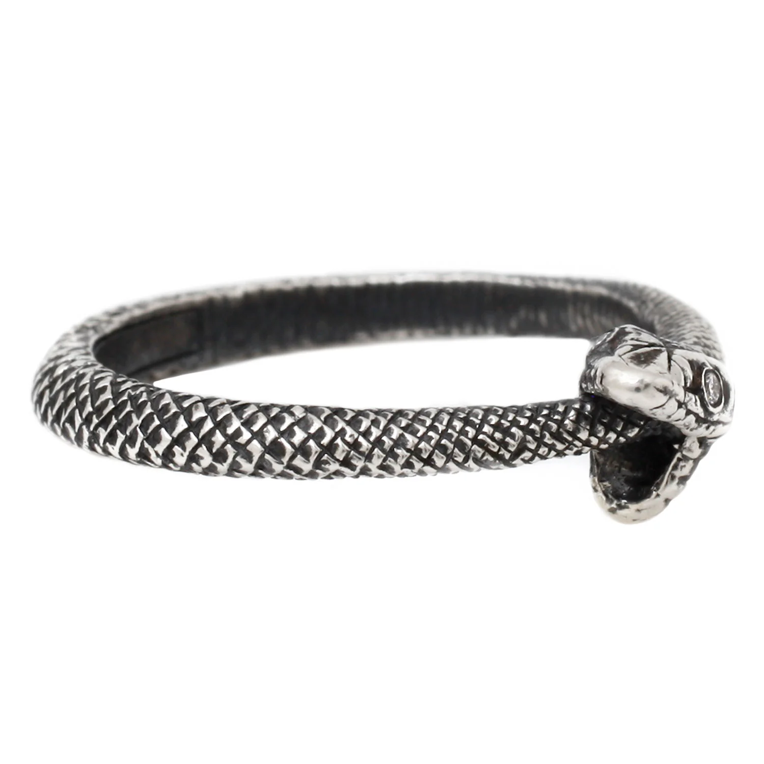 Silver Ouroboros Snake Ring - Image 3