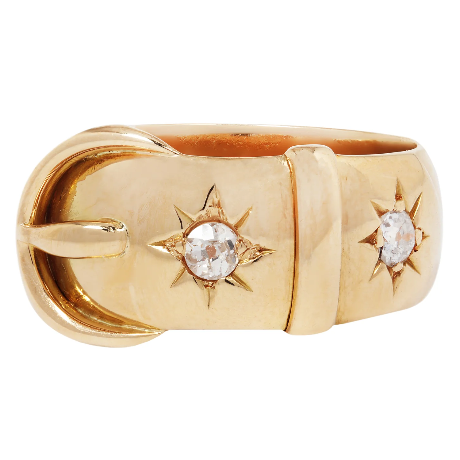 Antique English Diamond Buckle Ring