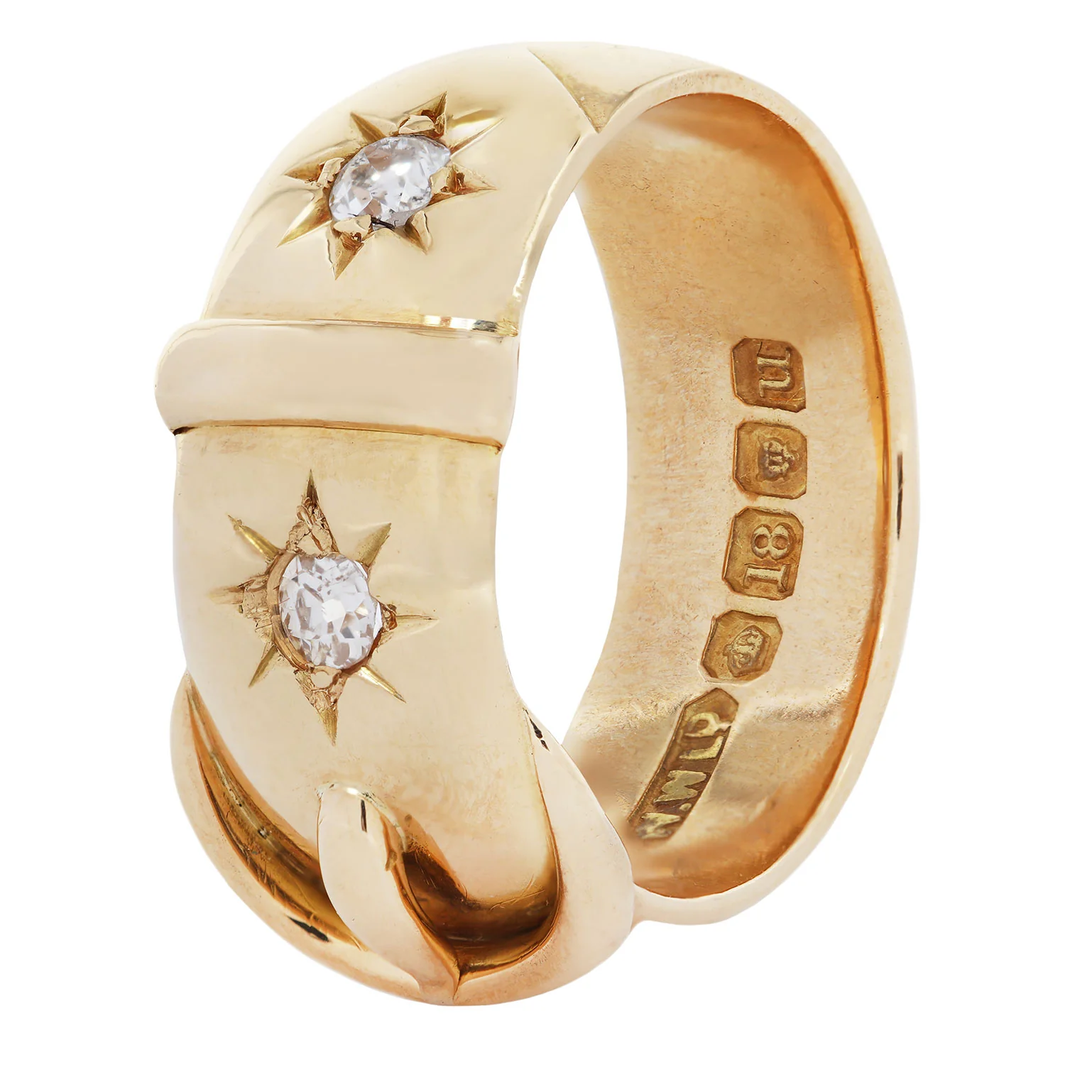 Antique English Diamond Buckle Ring - Image 5