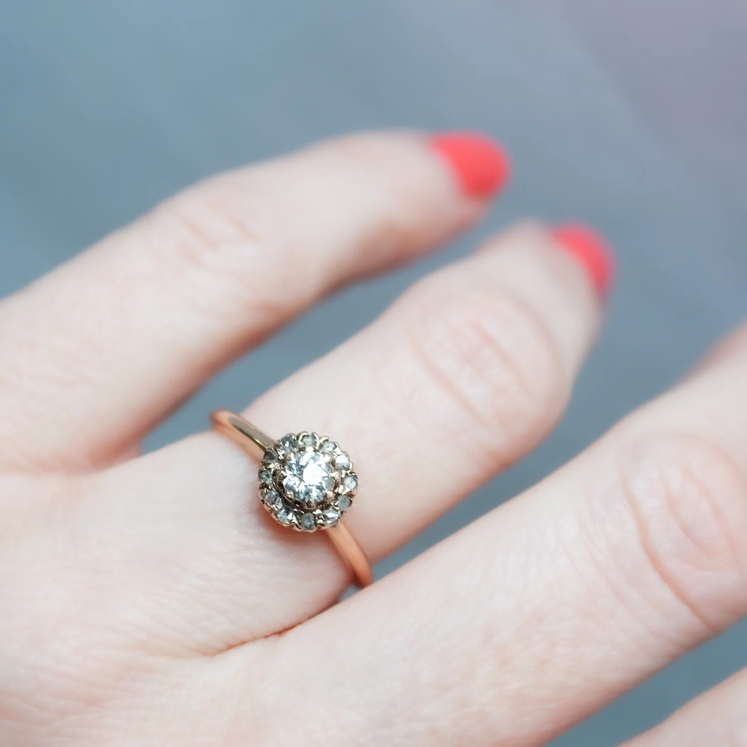 Antique Flora Cluster Ring - Image 2