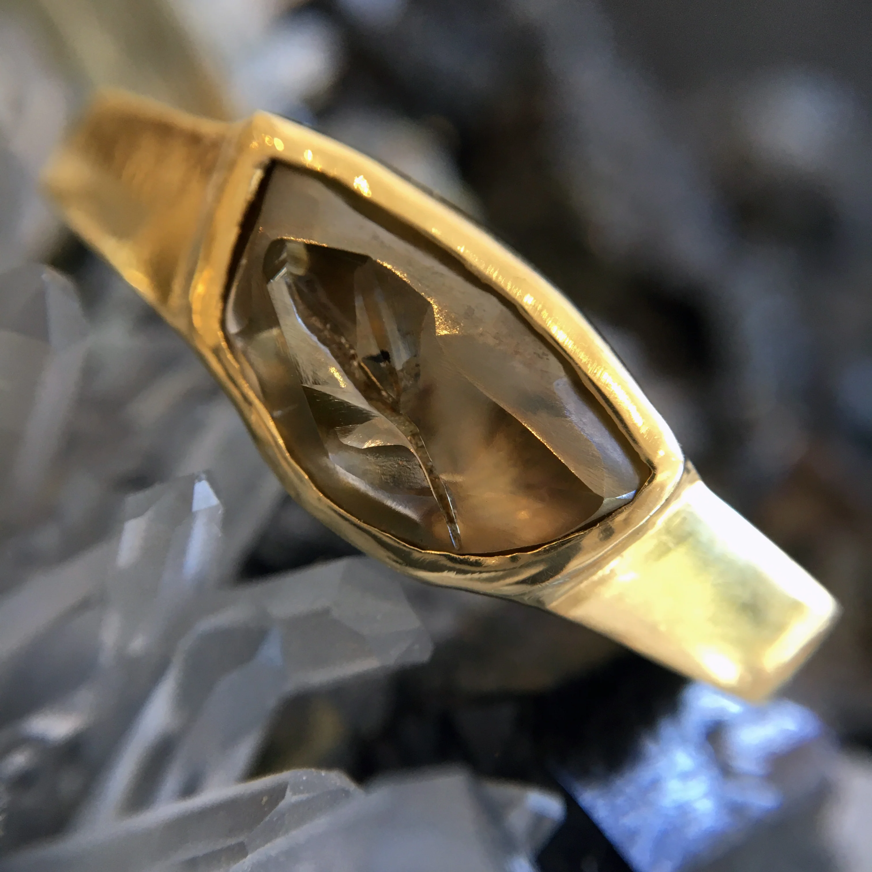 Raw Brown Diamond Ring - Image 4