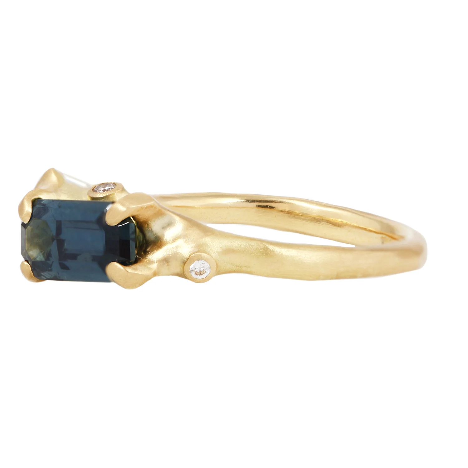 Blue Sapphire Cluster Ring - Image 3
