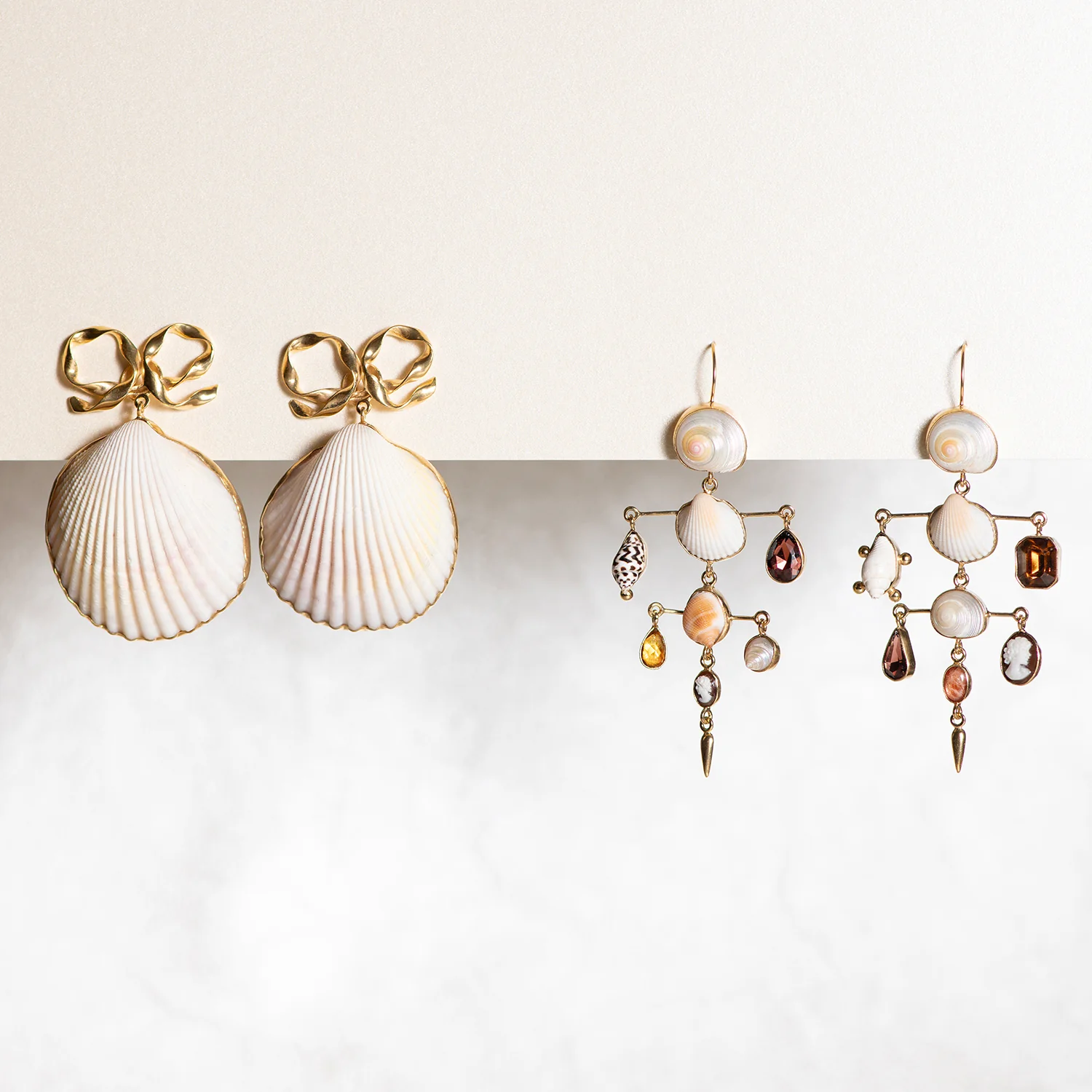 Bow & Shell Earrings - Image 4