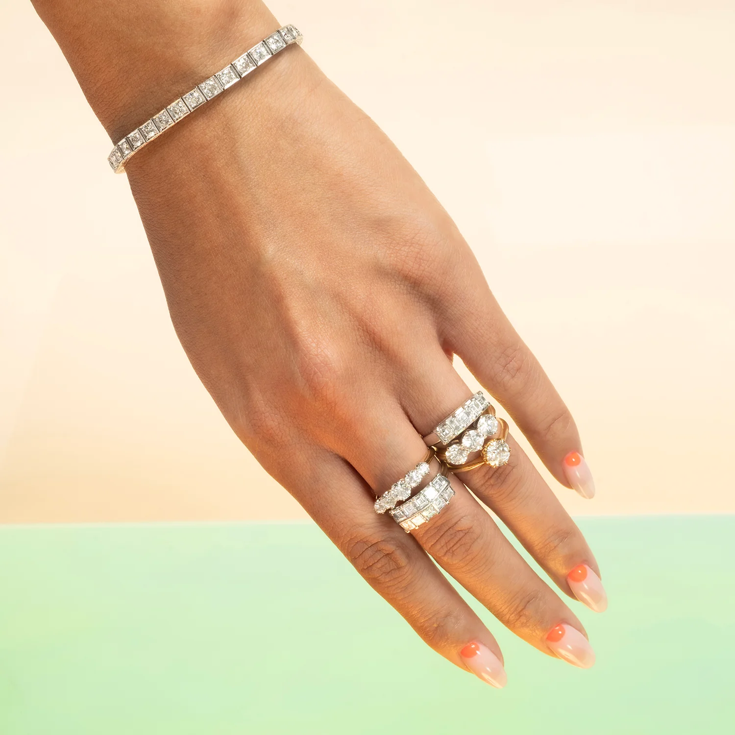 Edwardian Crown Diamond Ring - Image 6