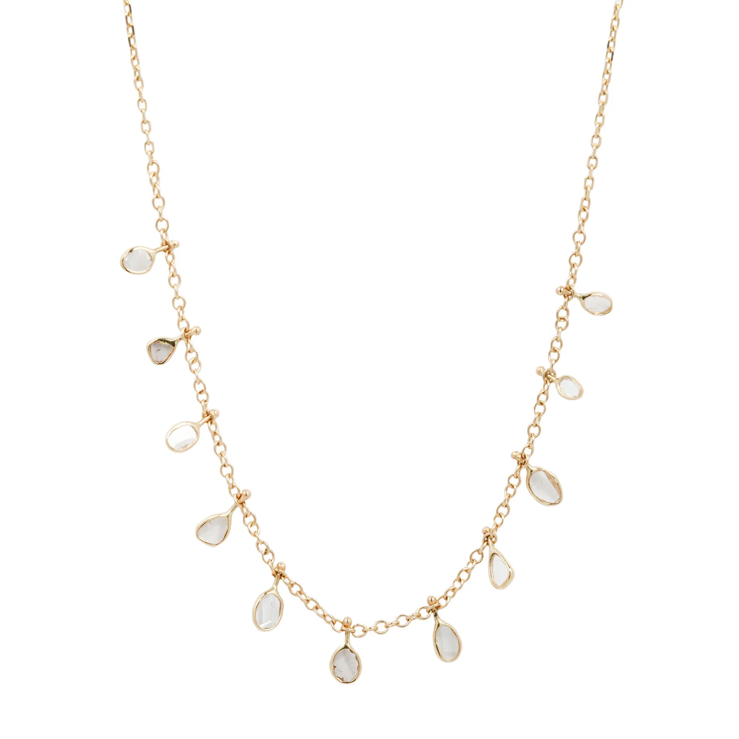 Multi Diamond Slice Necklace