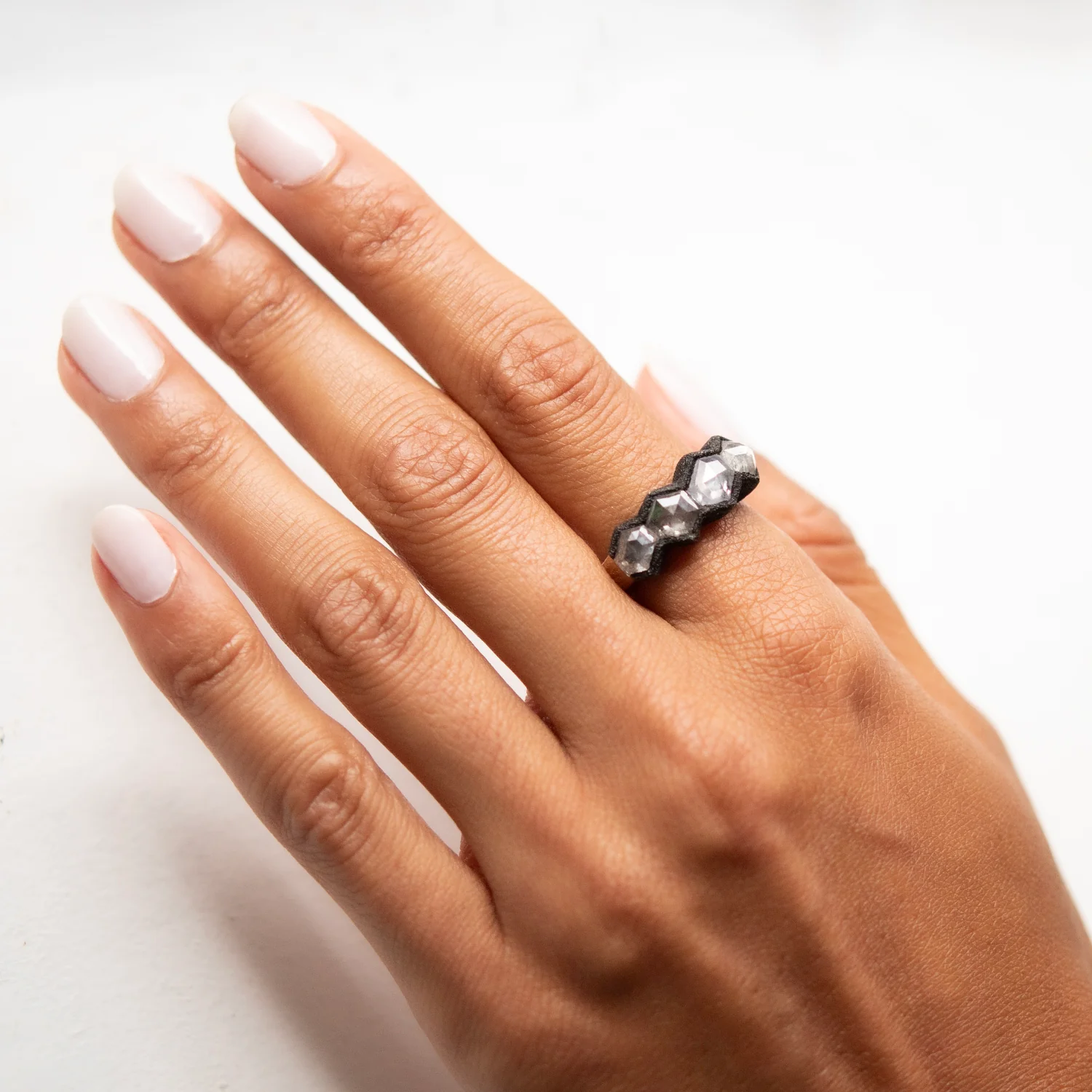 Celestial Hex Diamond Ring - Image 2