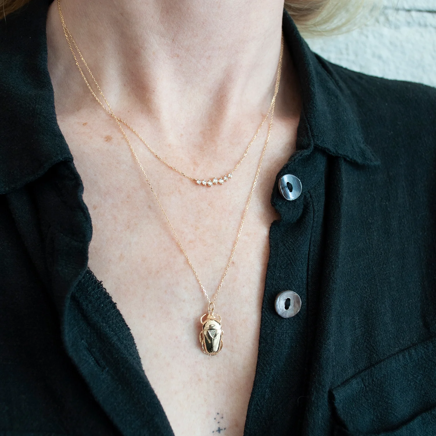 Twisted Rose Cut Diamonds Necklace - Image 3