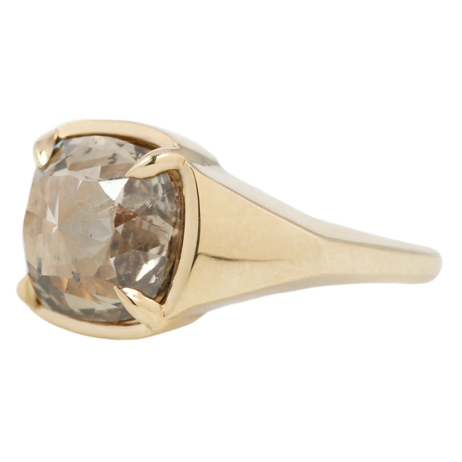 Champagne Cushion Diamond Solitaire - Image 3
