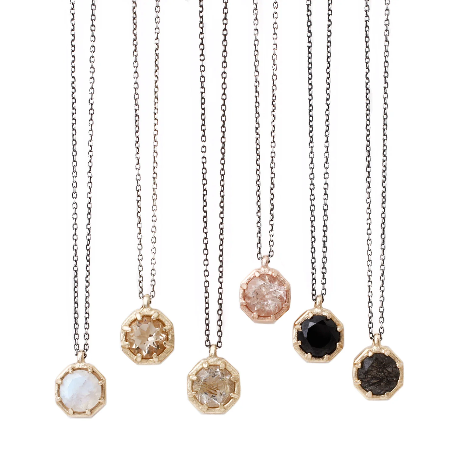 Champagne Quartz Octagon Necklace - Image 4