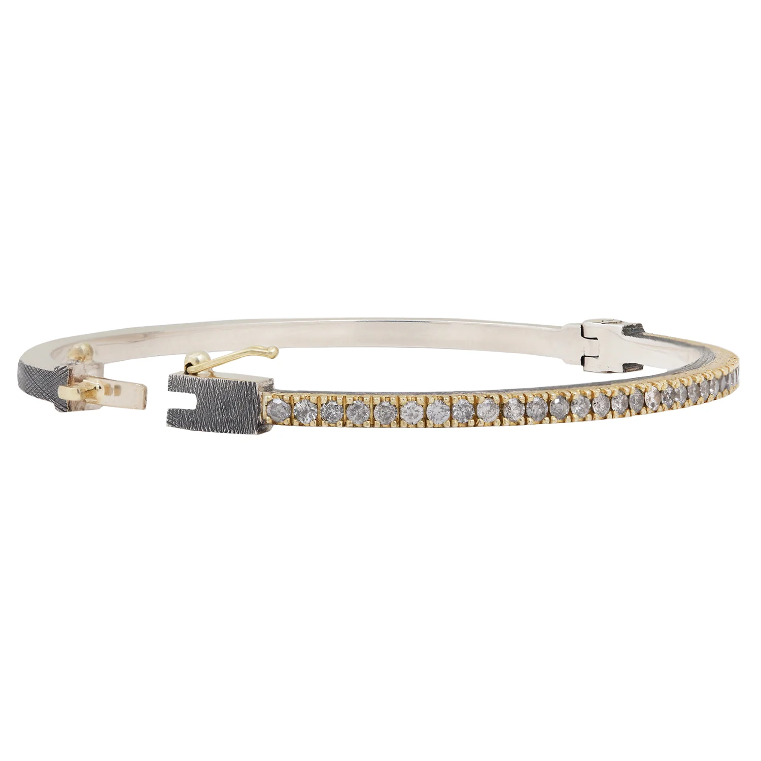 Chloe Gray Diamond Bangle - Image 3
