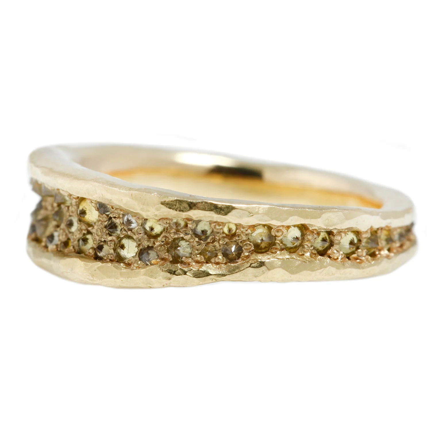 Yellow Diamond Concave Ring - Image 3