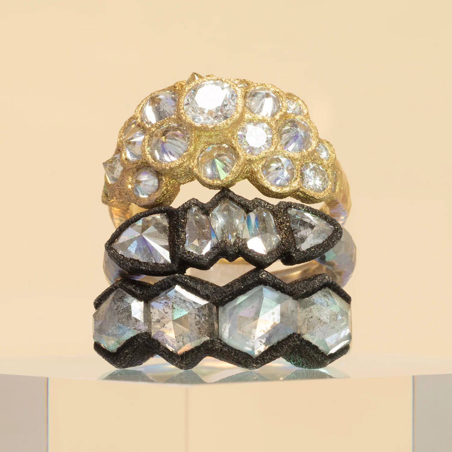 Celestial Hex Diamond Ring - Image 5
