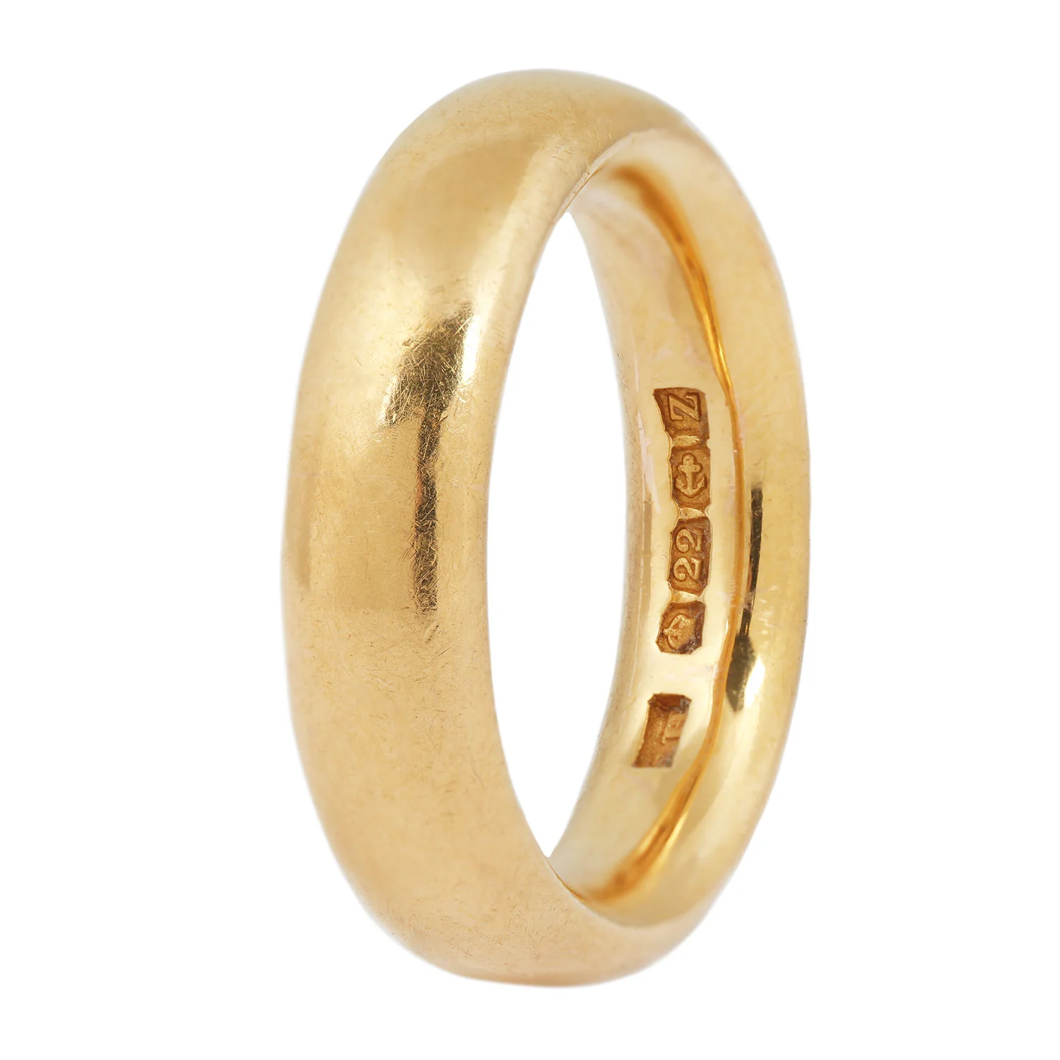 Deco Domed Gold Band - Image 3