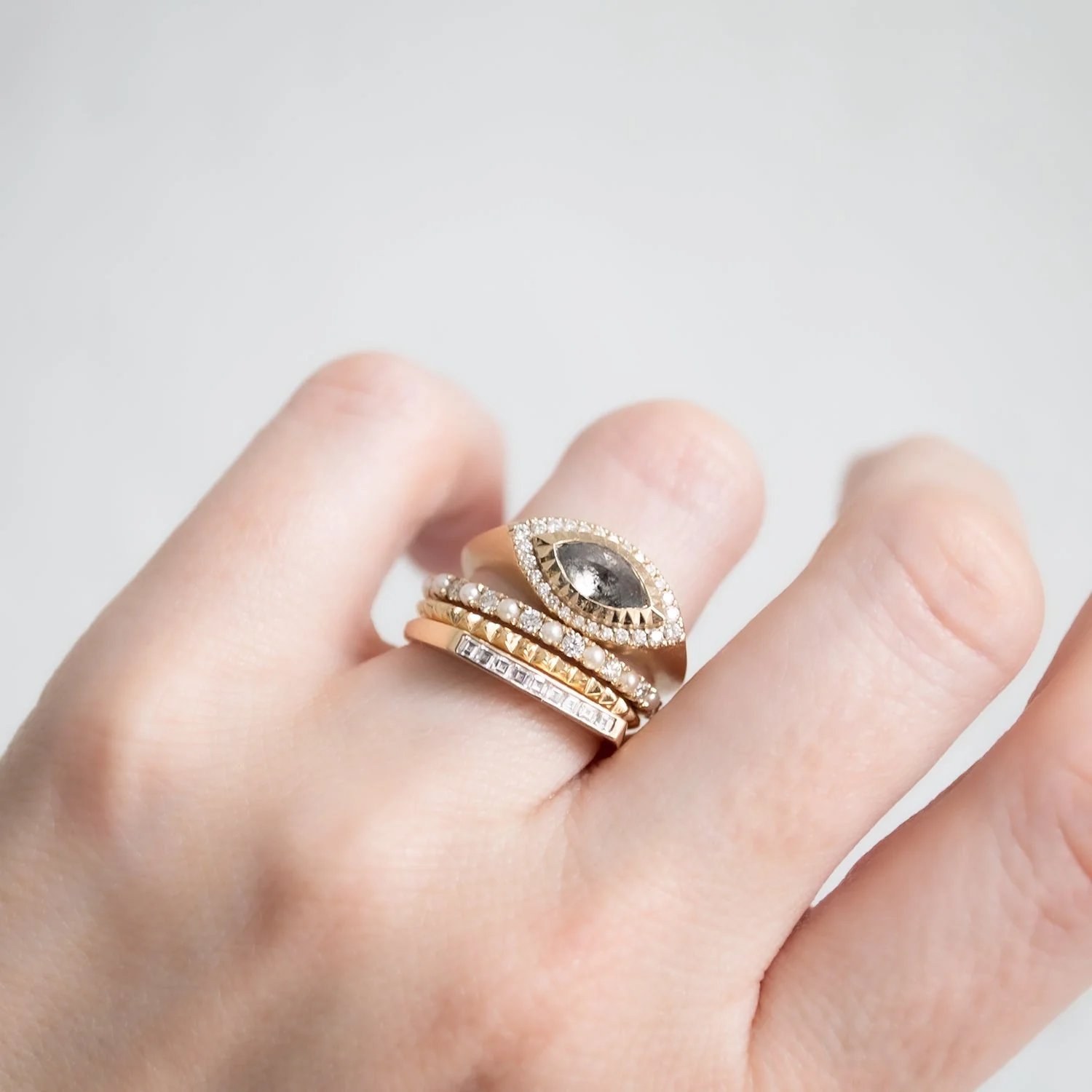 Deco Eye Diamond Signet IX - Image 5
