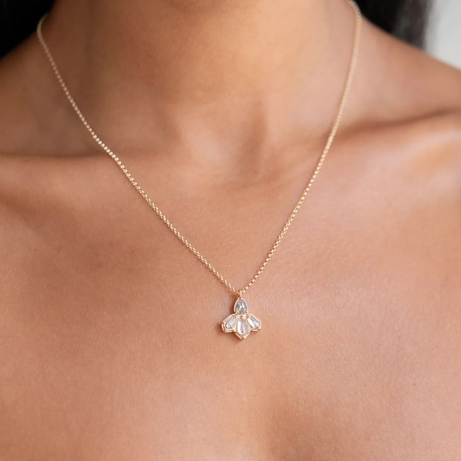 Desert Flower Diamond Necklace - Image 2