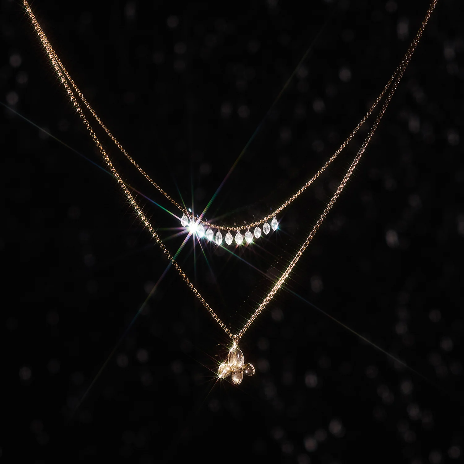 Diamond Lotus Necklace - Image 4
