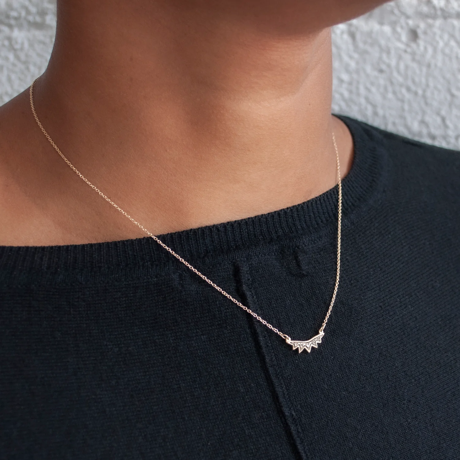 Diamond Sunburst Necklace - Image 2