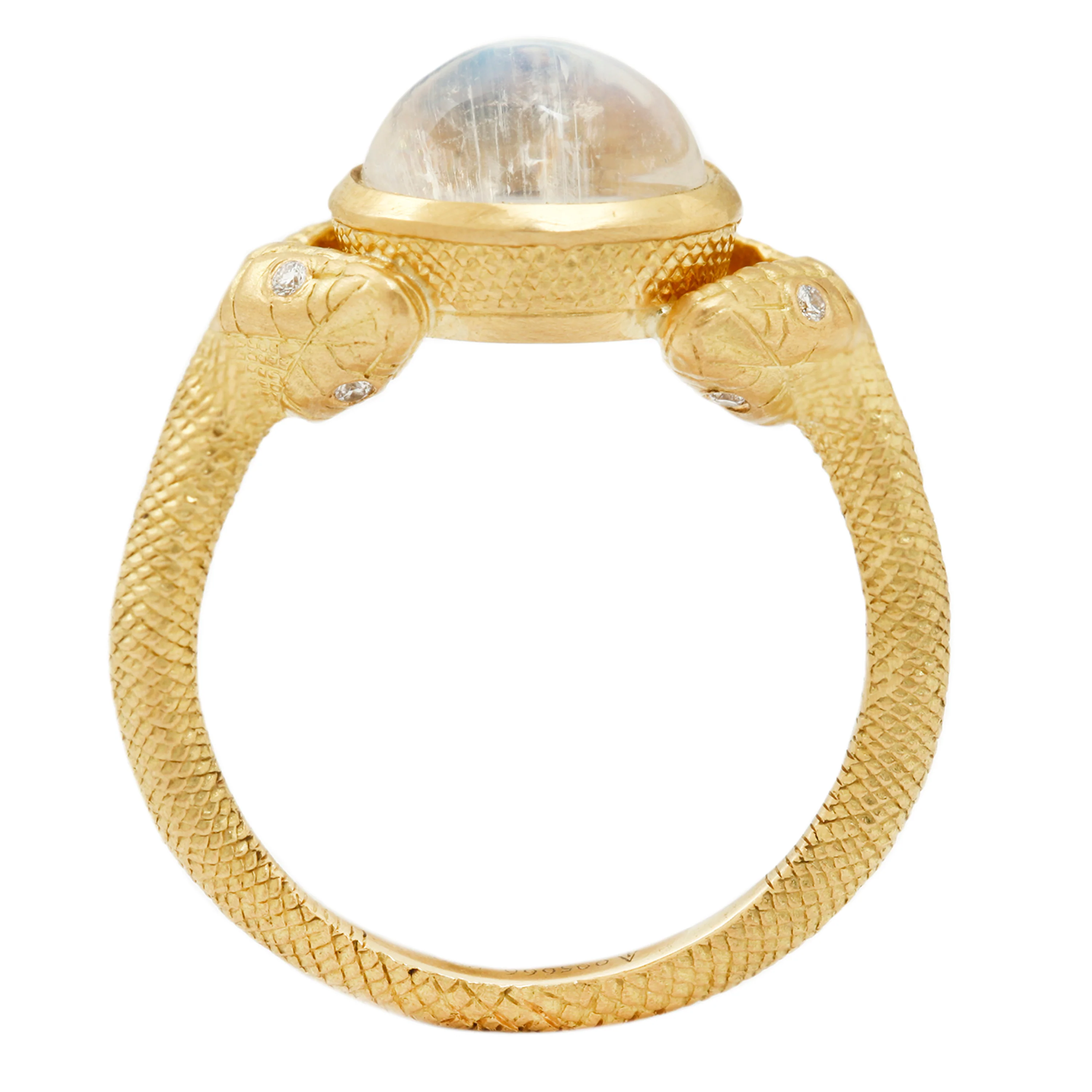 Double Headed Moonstone Serpent Ring - Image 5