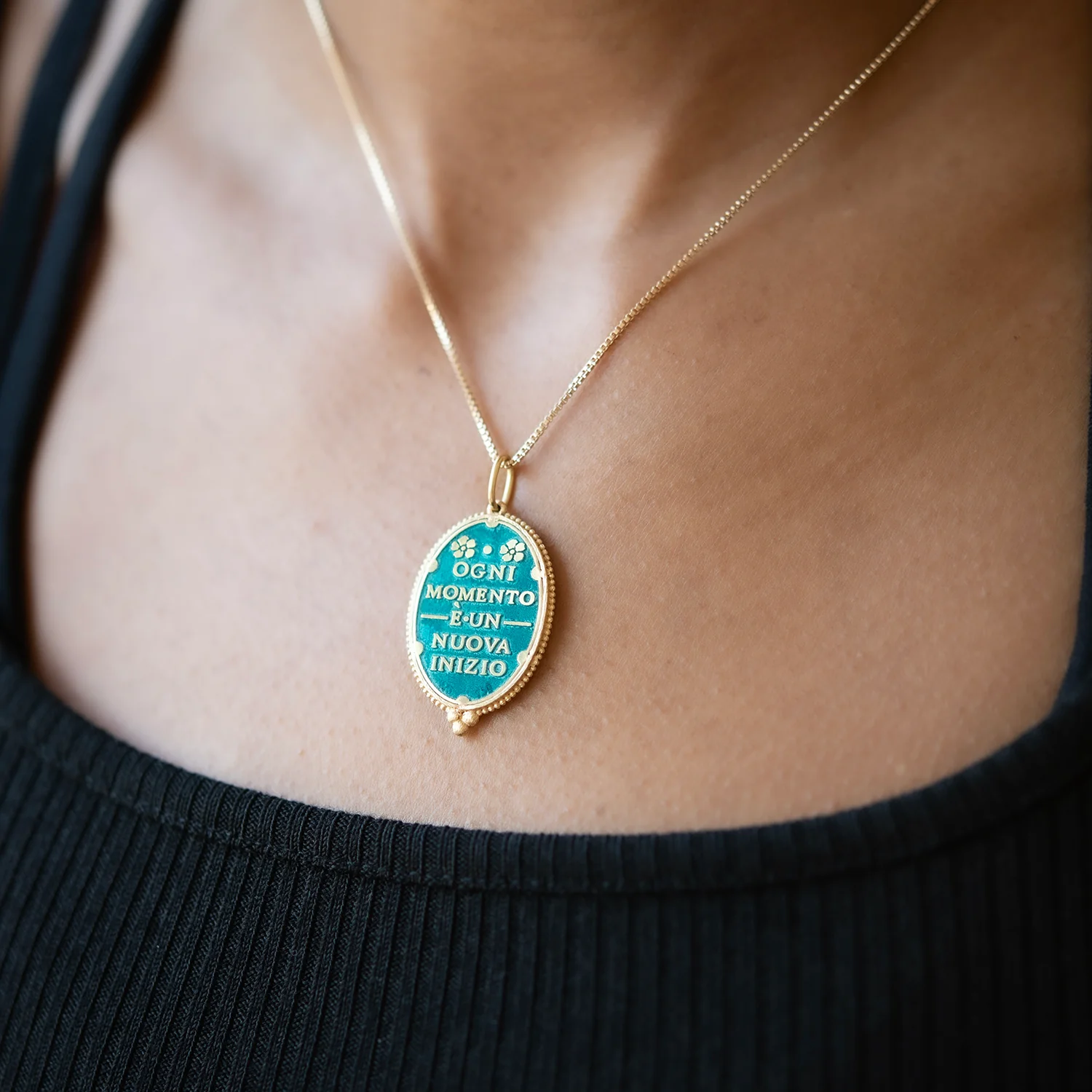 Enamel Peacock & Diamond Charm - Image 4