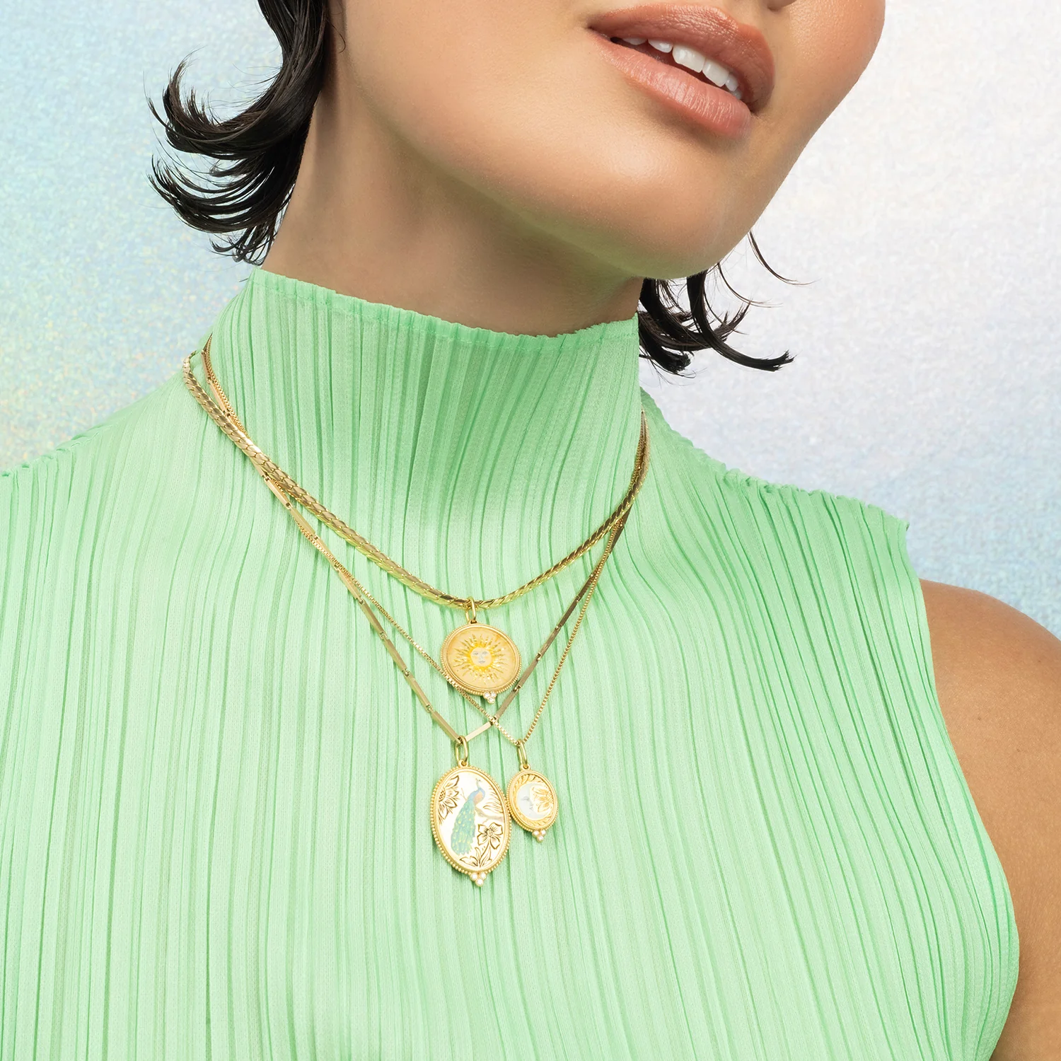 Gold Foil Sun & Diamond Charm - Image 6
