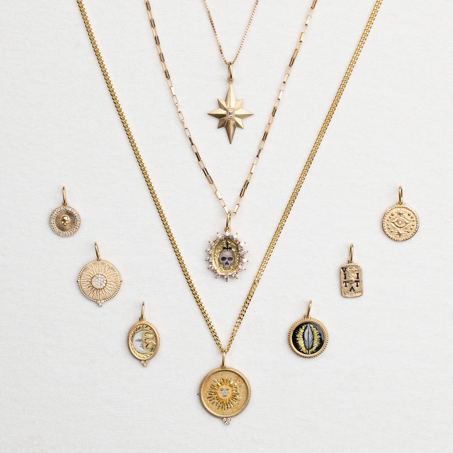Evil Eye & Hamsa Gold Charm - Image 5