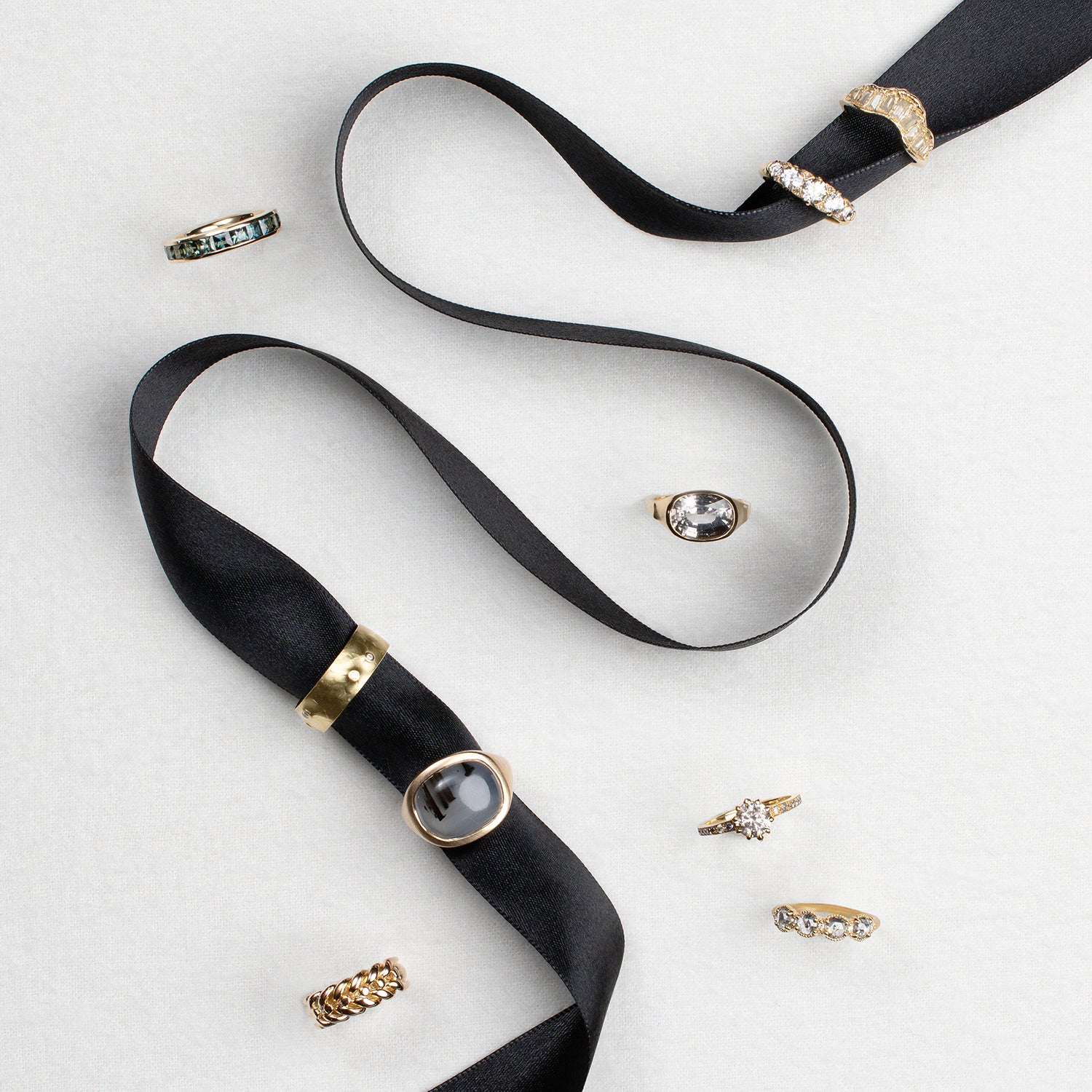 Wide Organic Diamond Band - Image 5