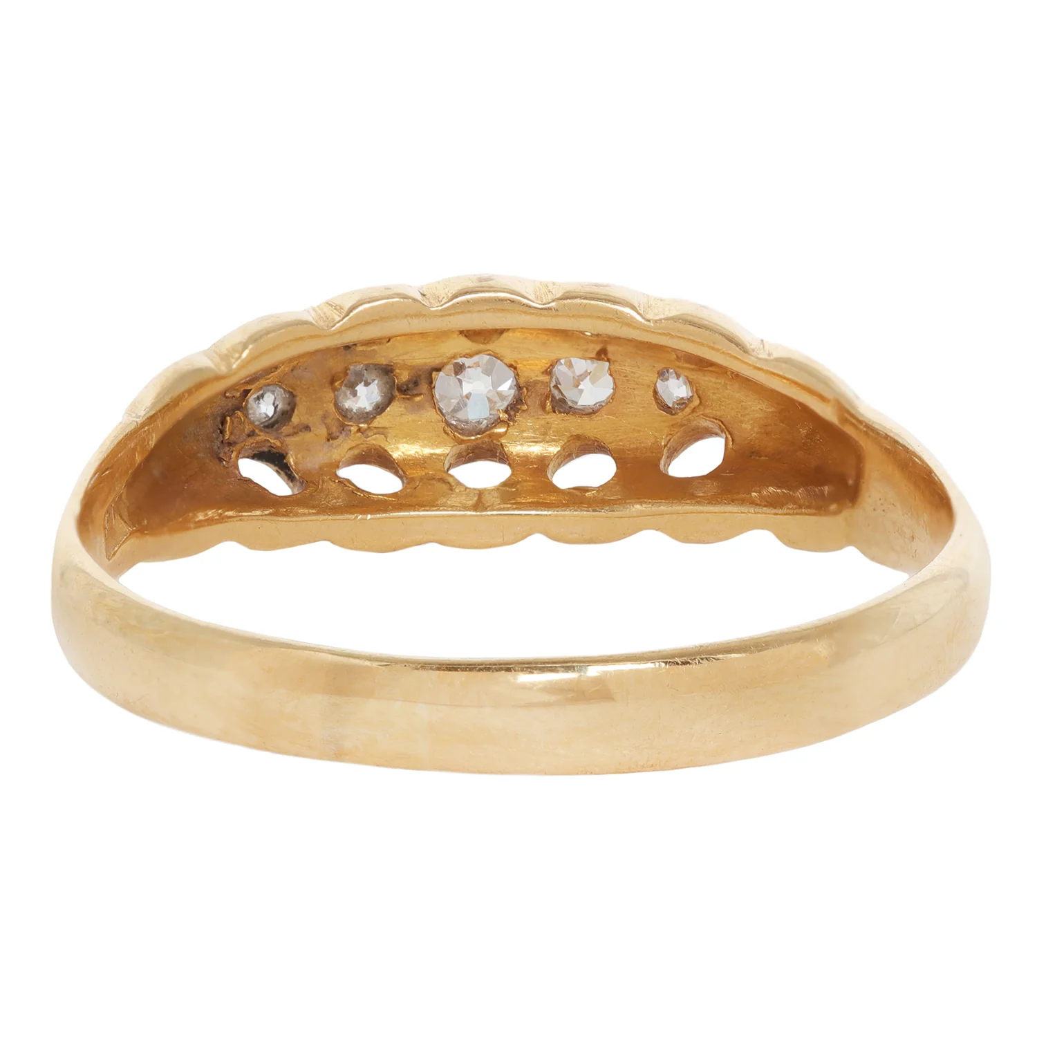 Five Diamond Boat Ring - Image 4