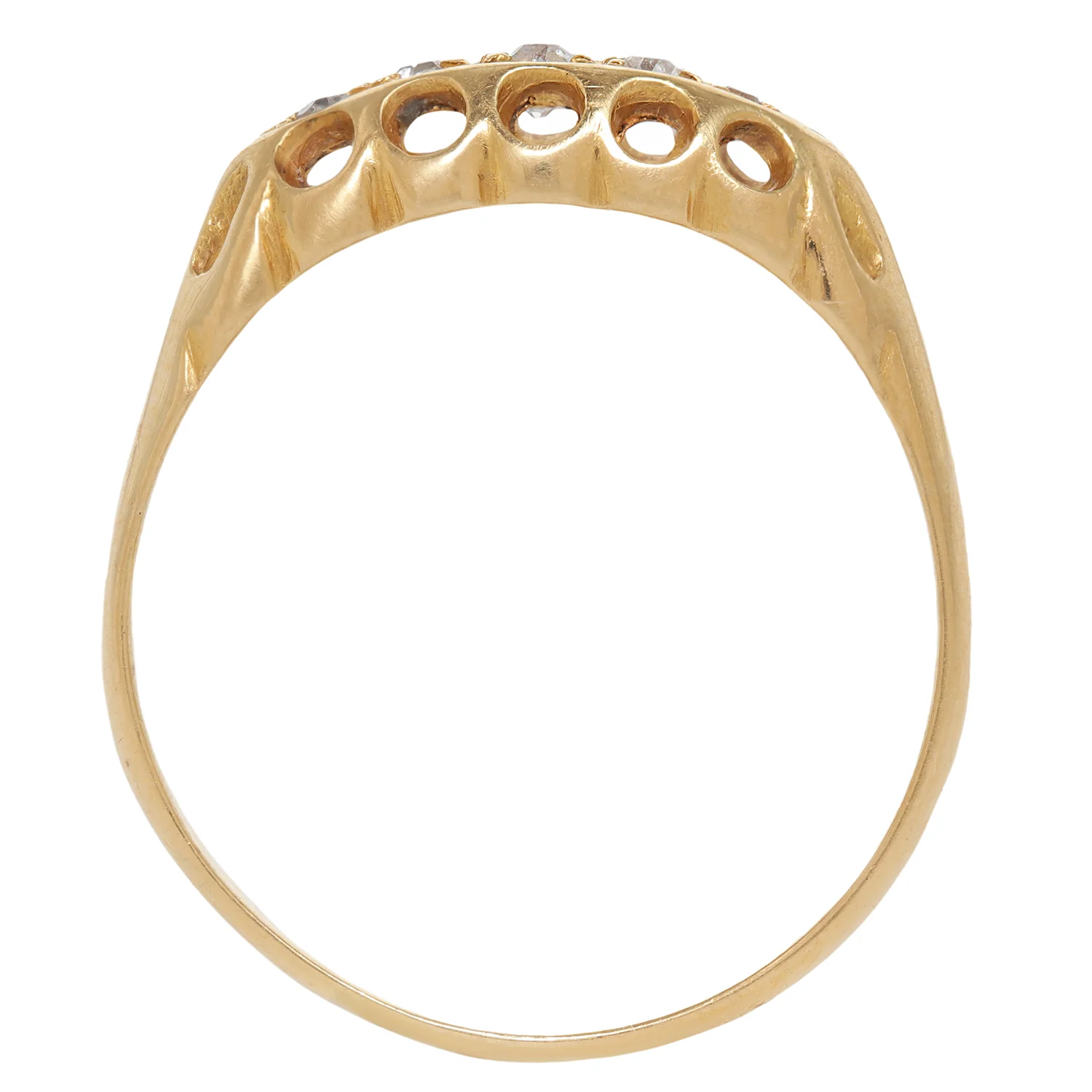 Five Diamond Boat Ring - Image 5