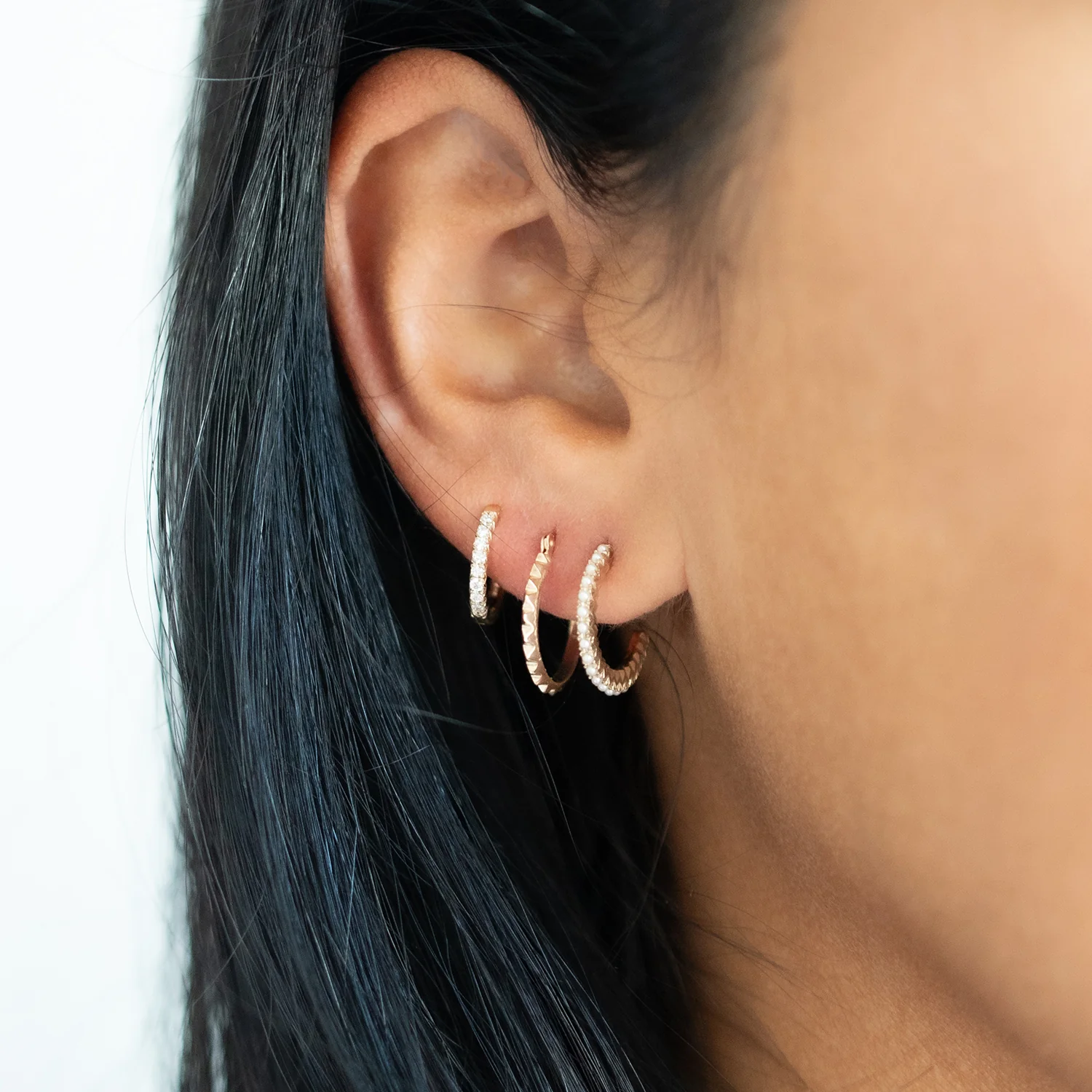 French Set Pearl Hoops - Image 3