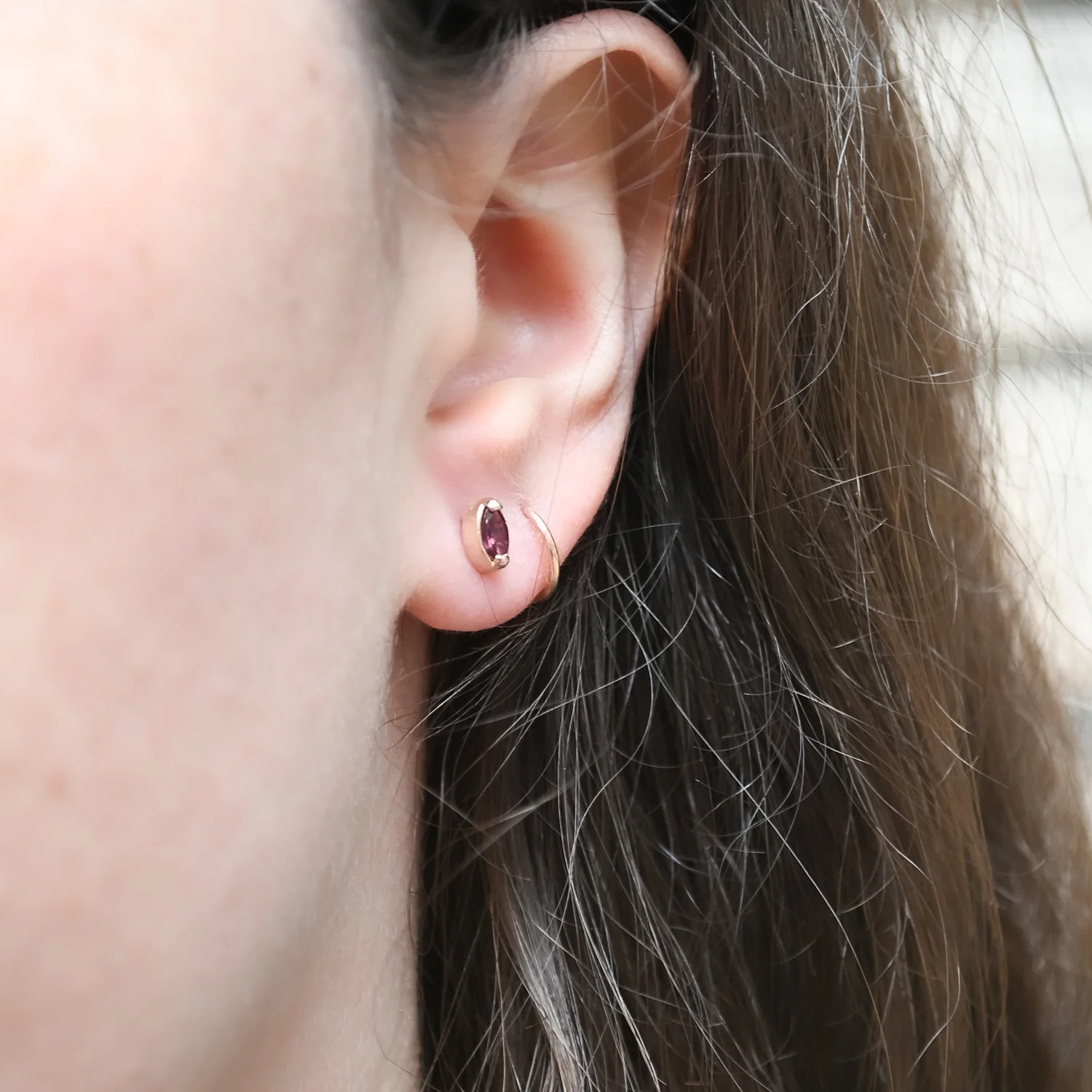 Garnet Marquise Studs - Image 2