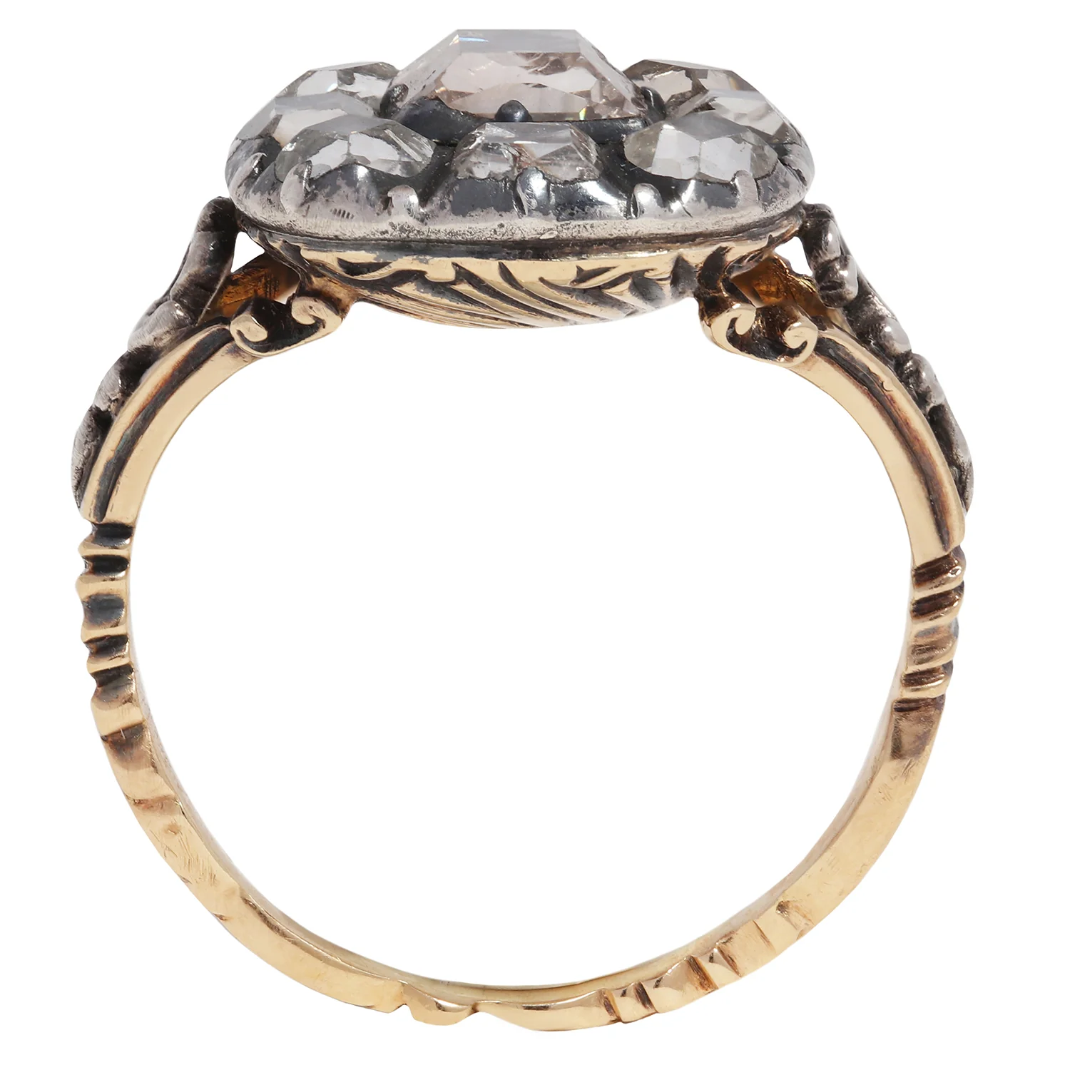 Georgian Italian Diamond Cluster Ring - Image 5