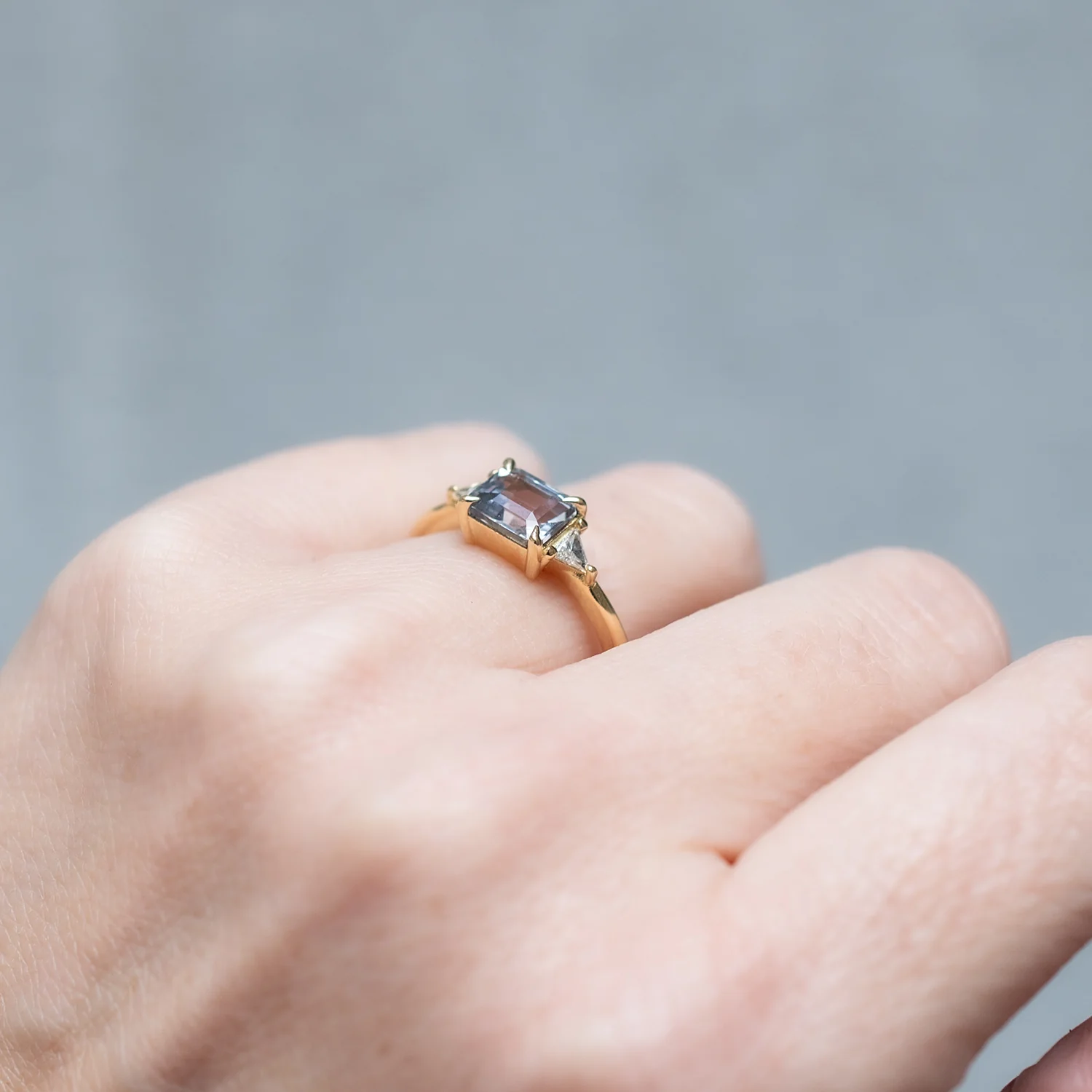 Glacial Blue Sapphire Ring - Image 6