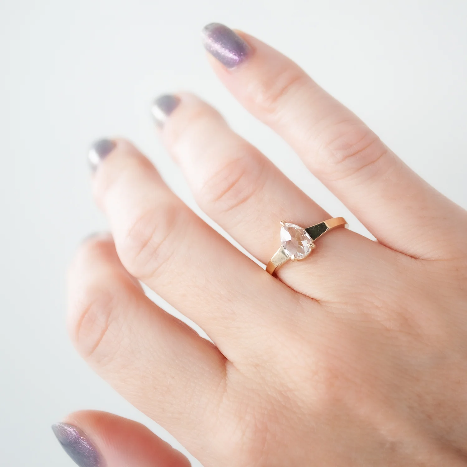 Glacier Pear Diamond Ring - Image 2