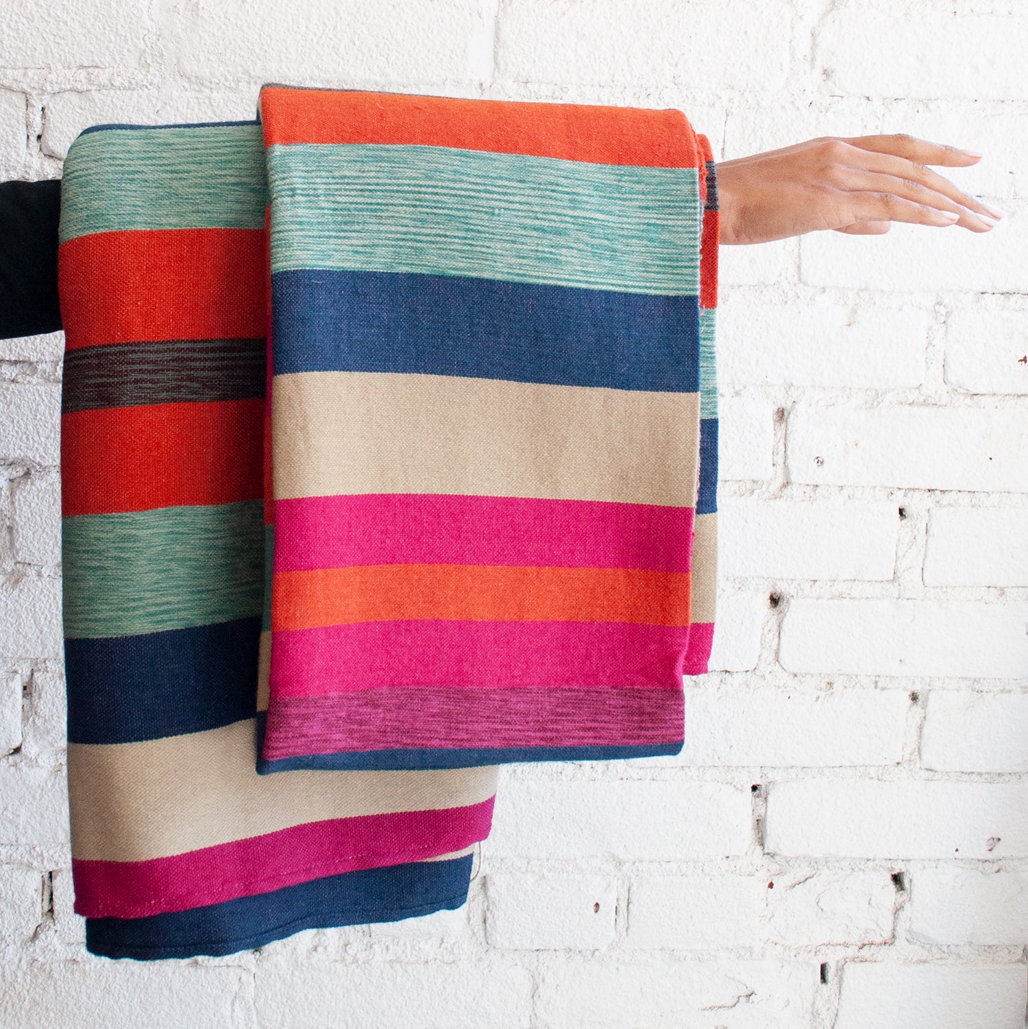 Indigo Stripe Desert Blanket - Image 2