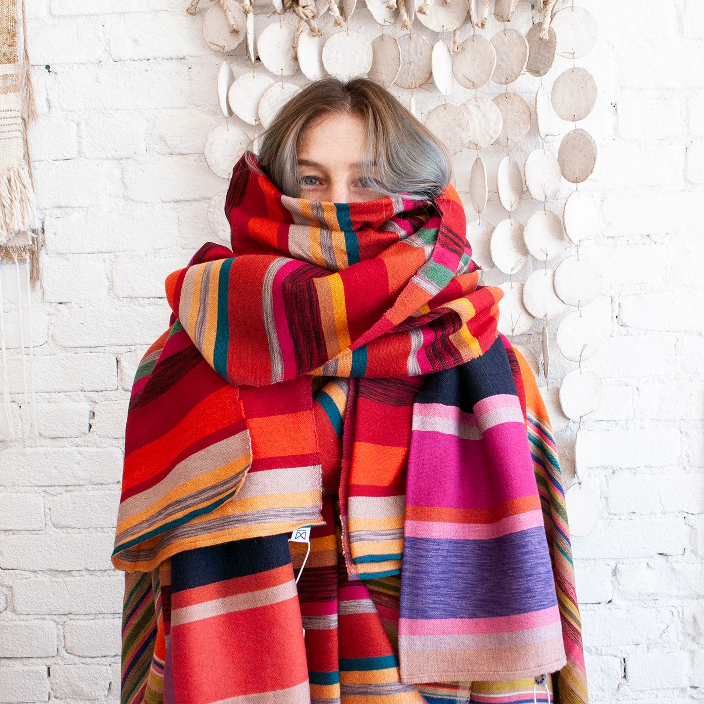 Indigo Stripe Desert Blanket - Image 3
