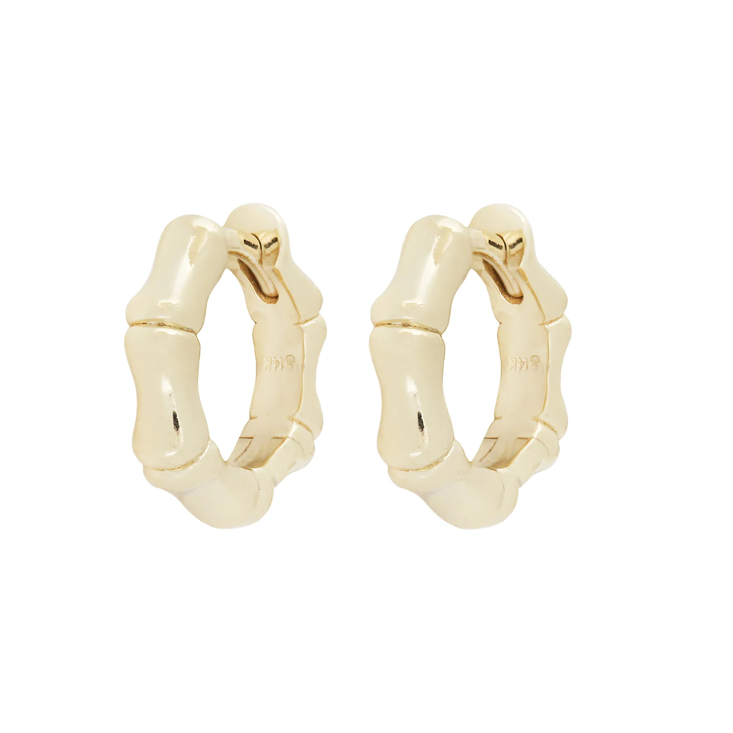 Gold Bamboo Hoops
