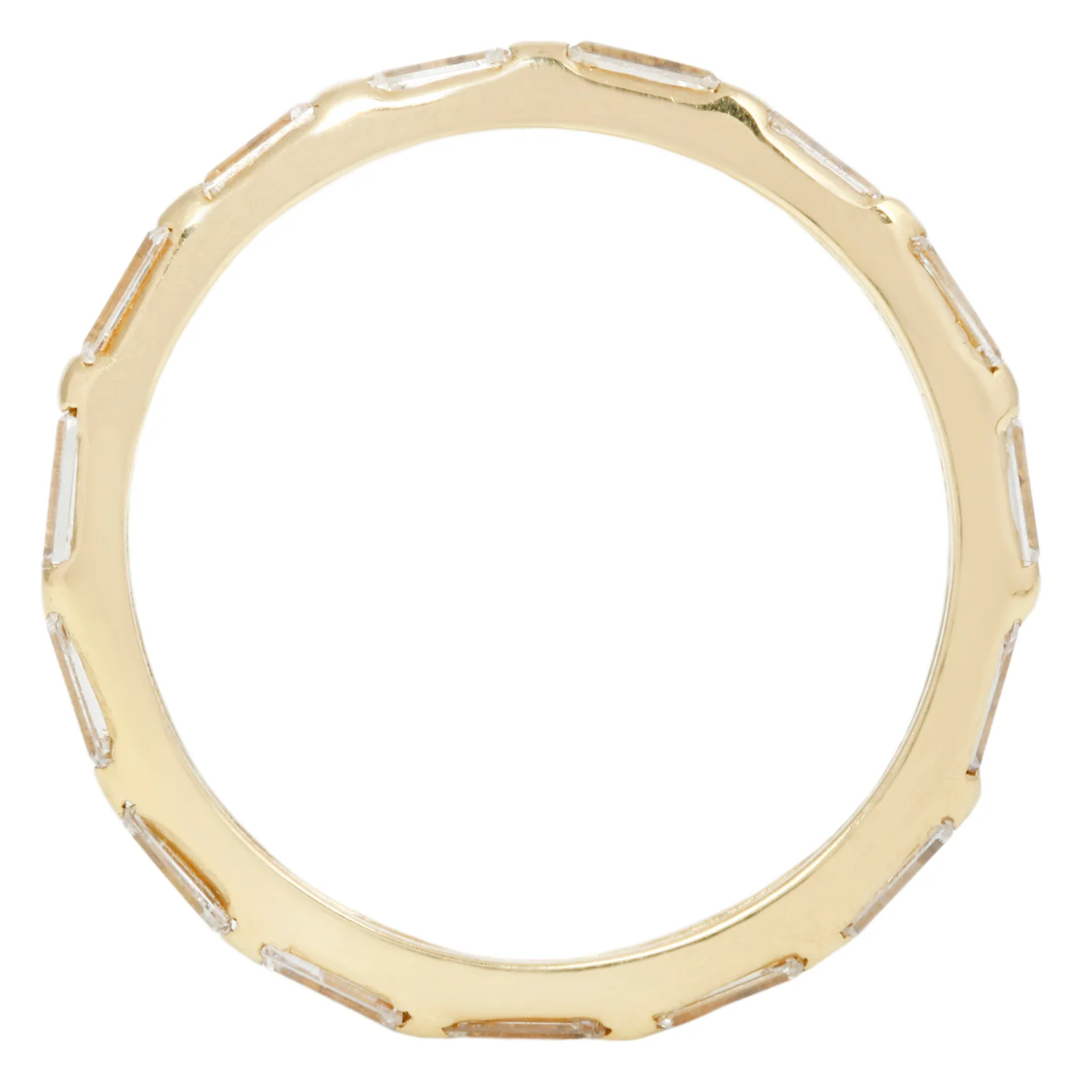 Gold & Diamond Baguette Eternity Band - Image 4