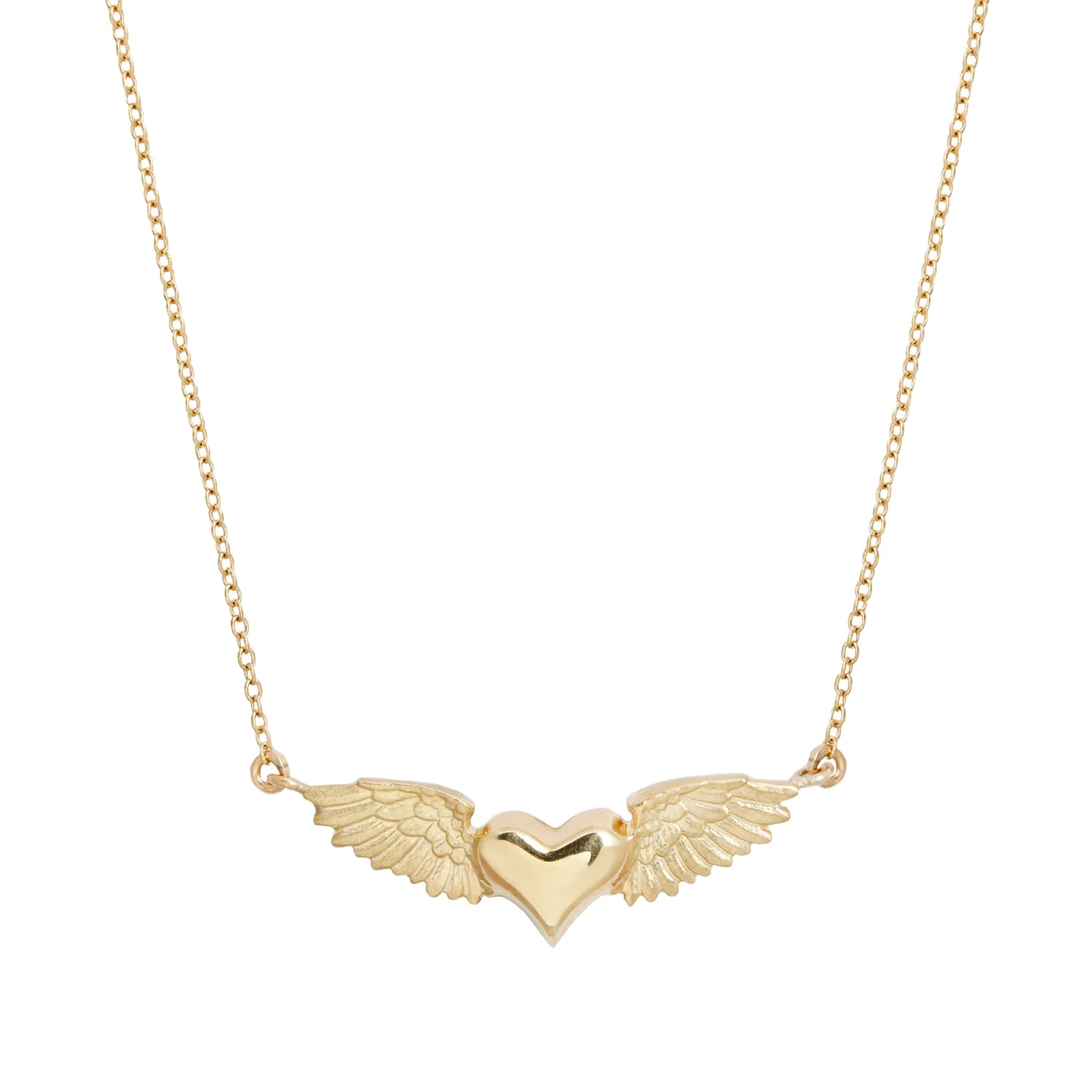 Gold Flying Heart Necklace