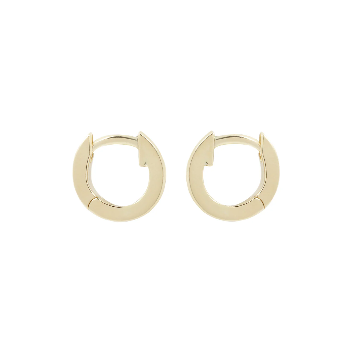 Small Gold Huggie Hoops - Image 3