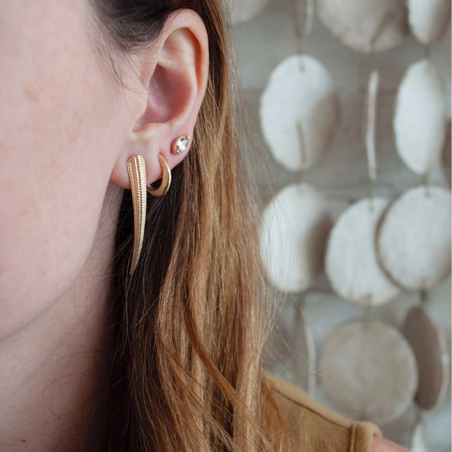 Gold Mini Hoops - Image 2