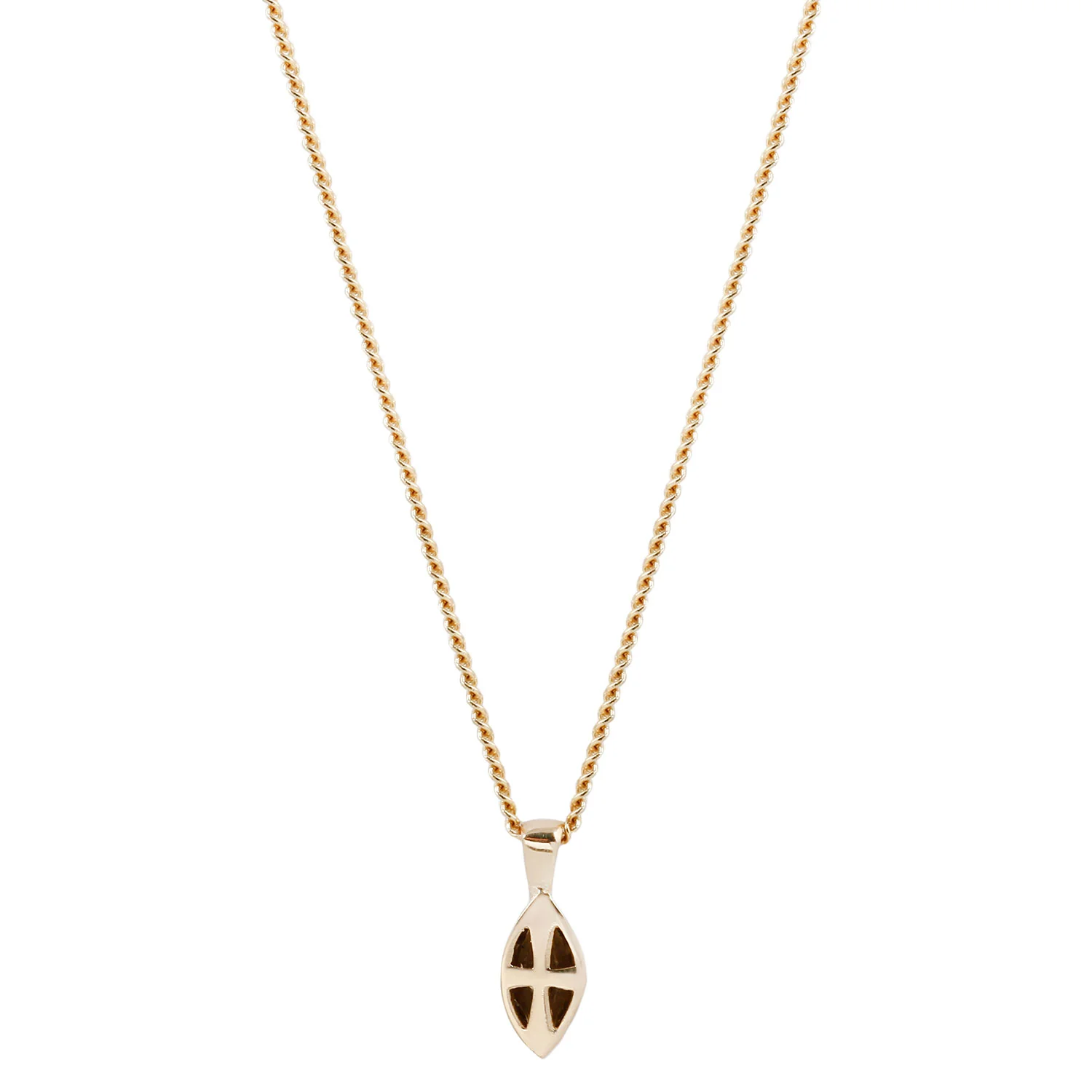 Gold Marquise Morganite Necklace - Image 4