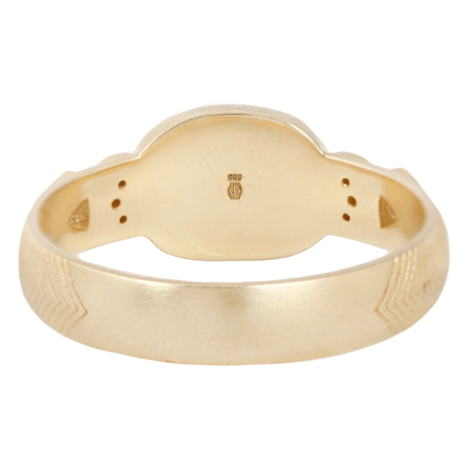 Gray Diamond Crescent Totem Ring - Image 5