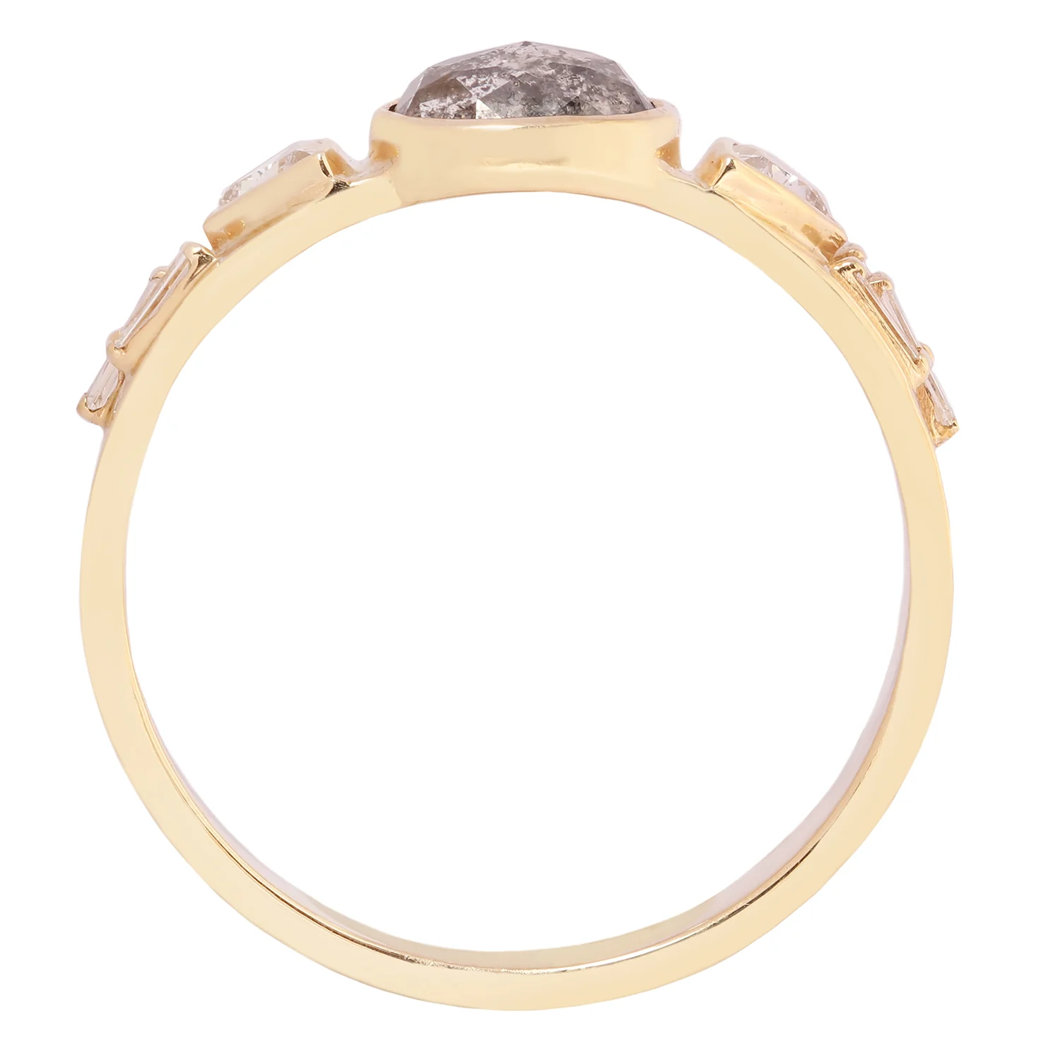 Gray Diamond Deco Totem Ring - Image 4