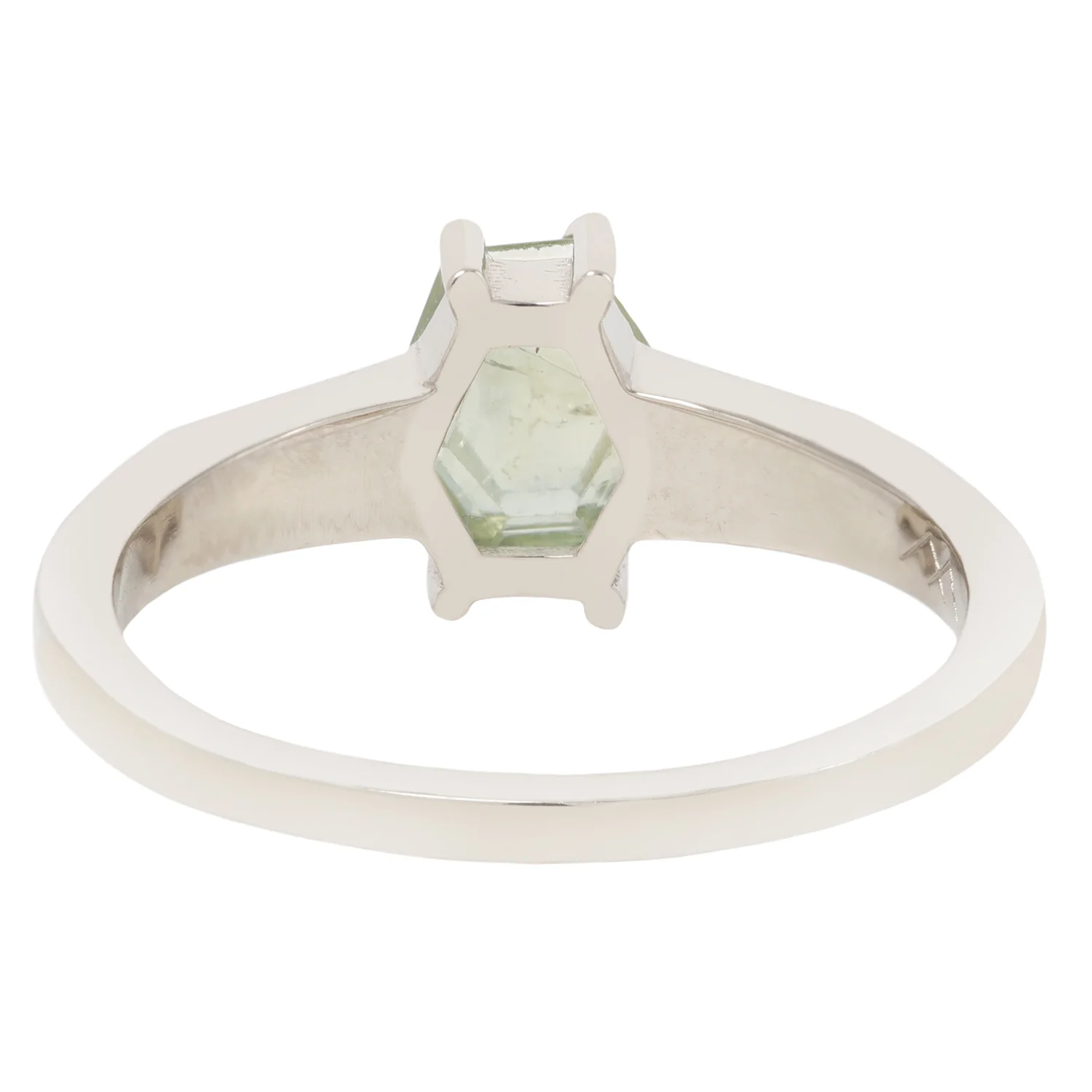 Green Hexagon Sapphire Ring - Image 4