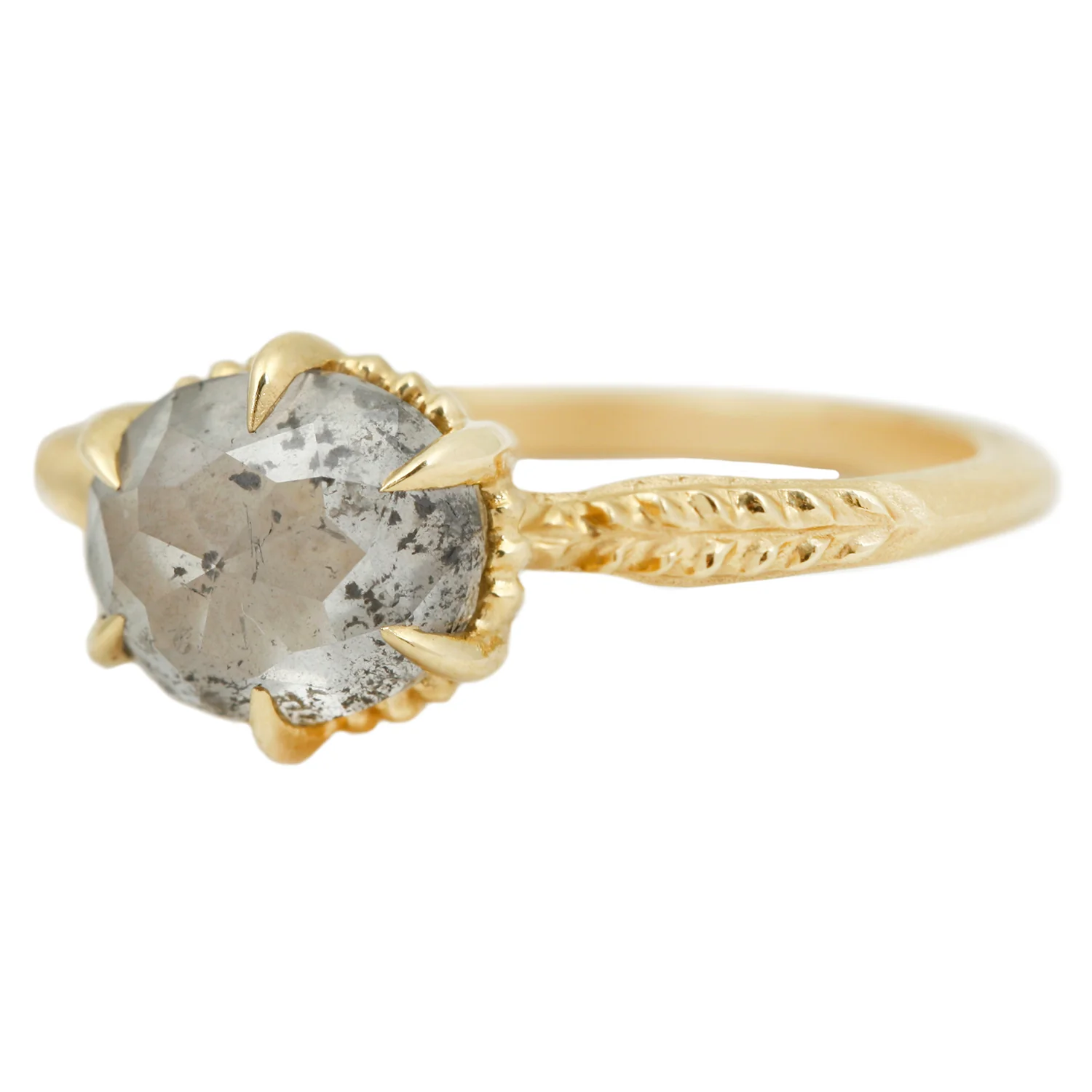 Gray Oval Diamond Evergreen Solitaire - Image 3