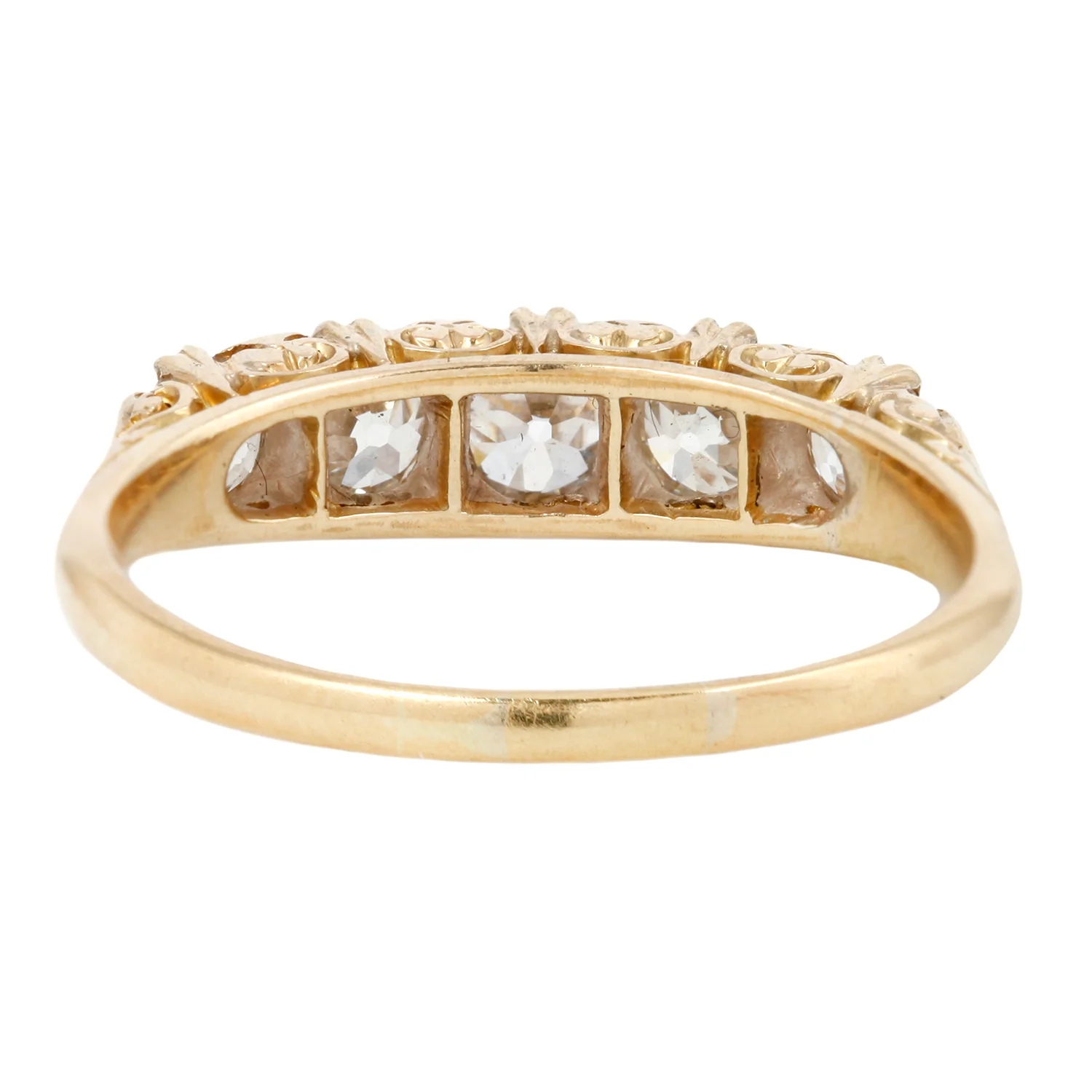 Half Hoop Filigree Diamond Ring - Image 5