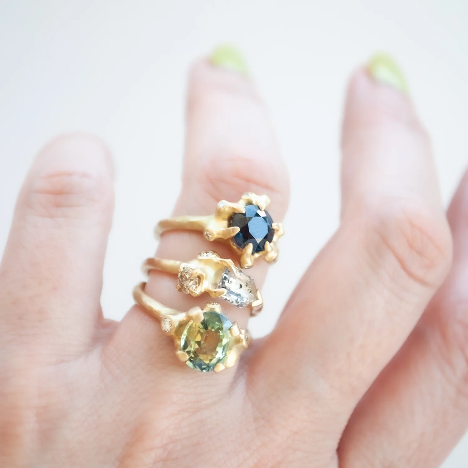 Ink Blot Diamond Cluster Ring - Image 7