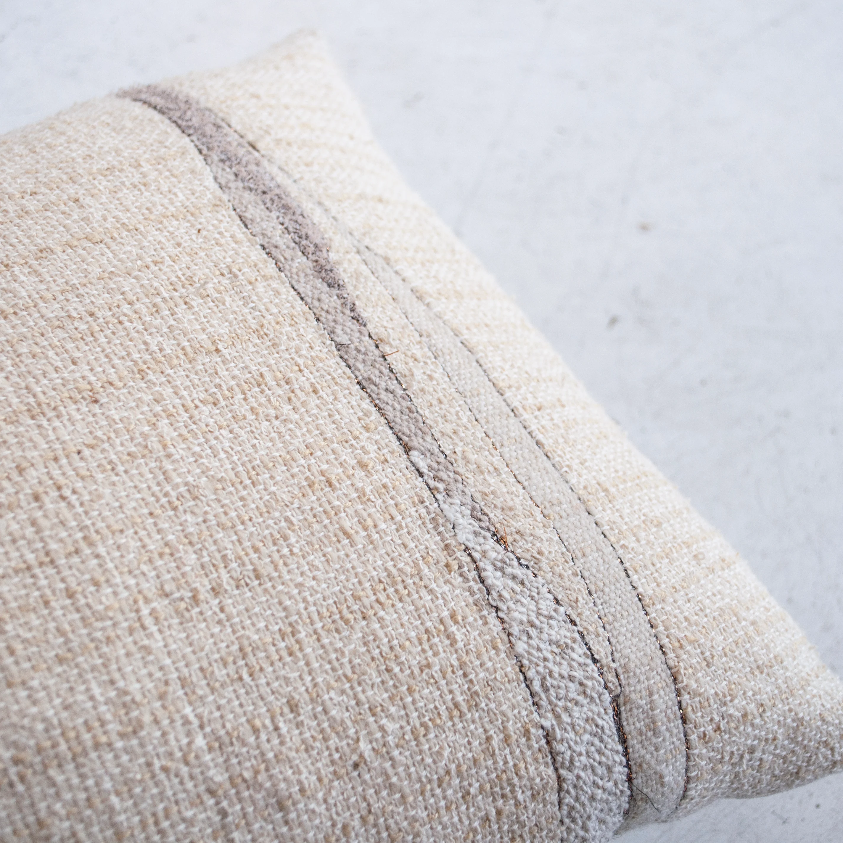 Neutral Hand Woven Pillow - Image 3