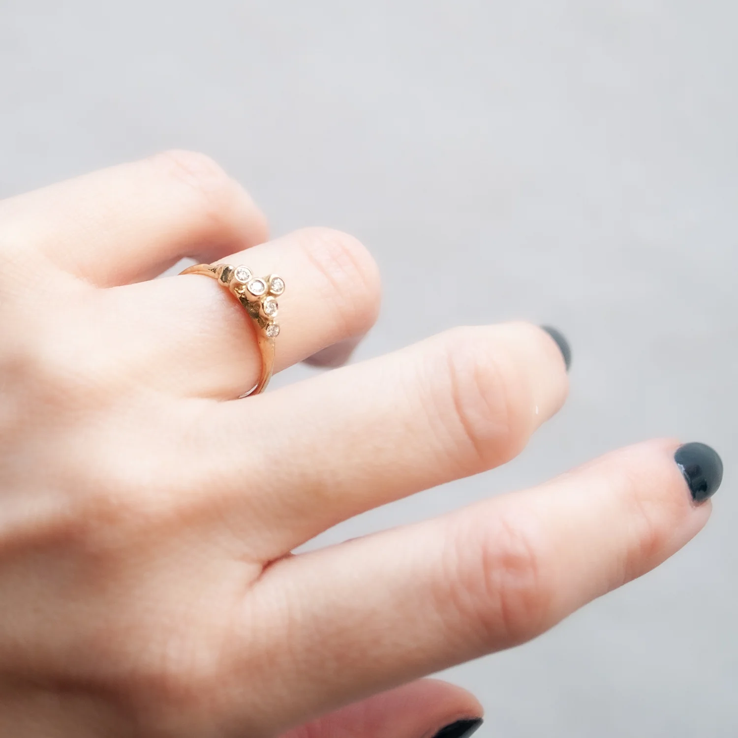 Small Diamond Sea Anemone Ring - Image 2